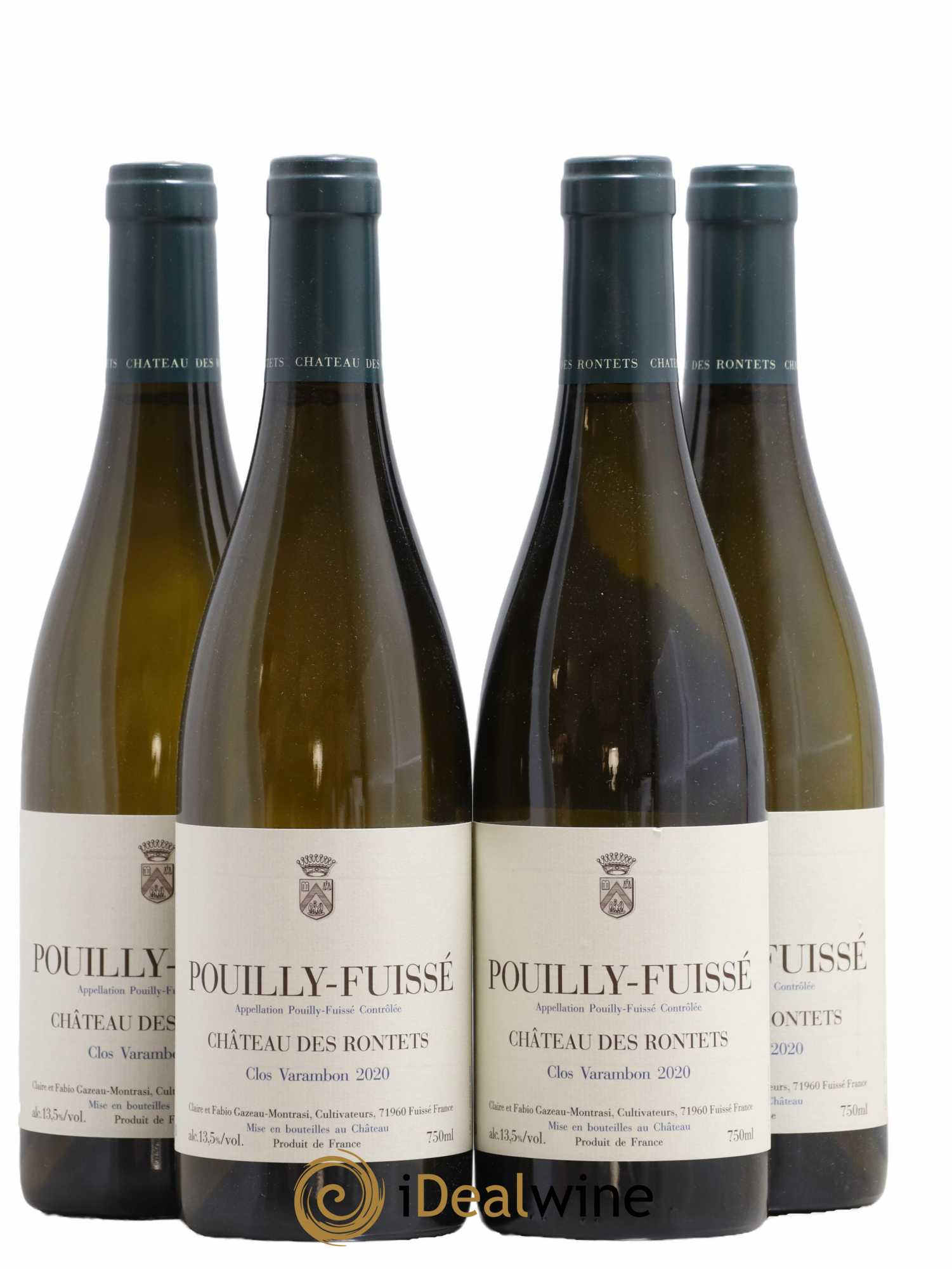 Pouilly-Fuissé Clos Varambon Château des Rontets 2020 - Lot de 4 bouteilles - 0
