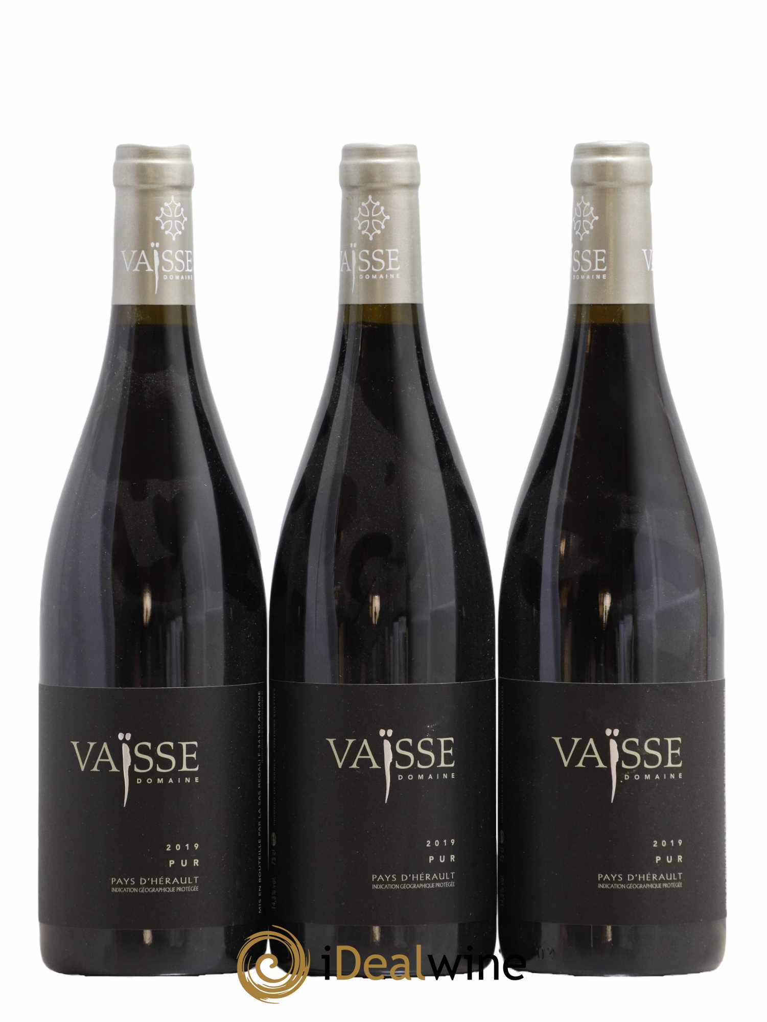 Pays d'Hérault Pur Vaisse (Domaine) 2019 - Lot de 3 bouteilles - 0
