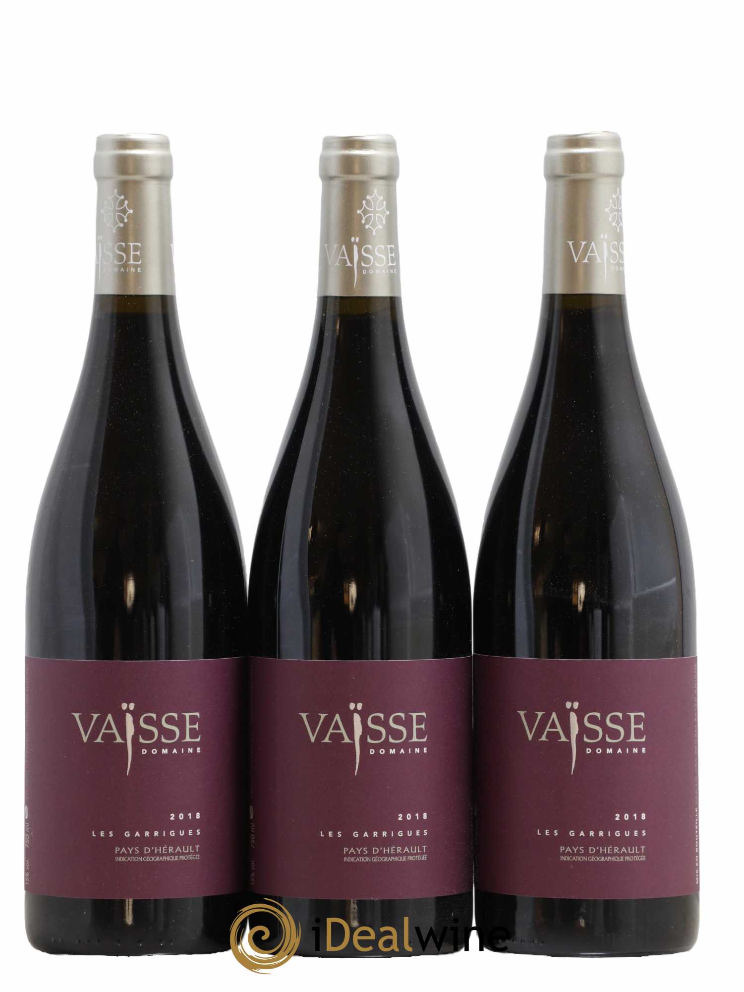 Pays d'Hérault Les Garrigues Domaine Vaisse 2018 - Lot de 3 bouteilles - 0