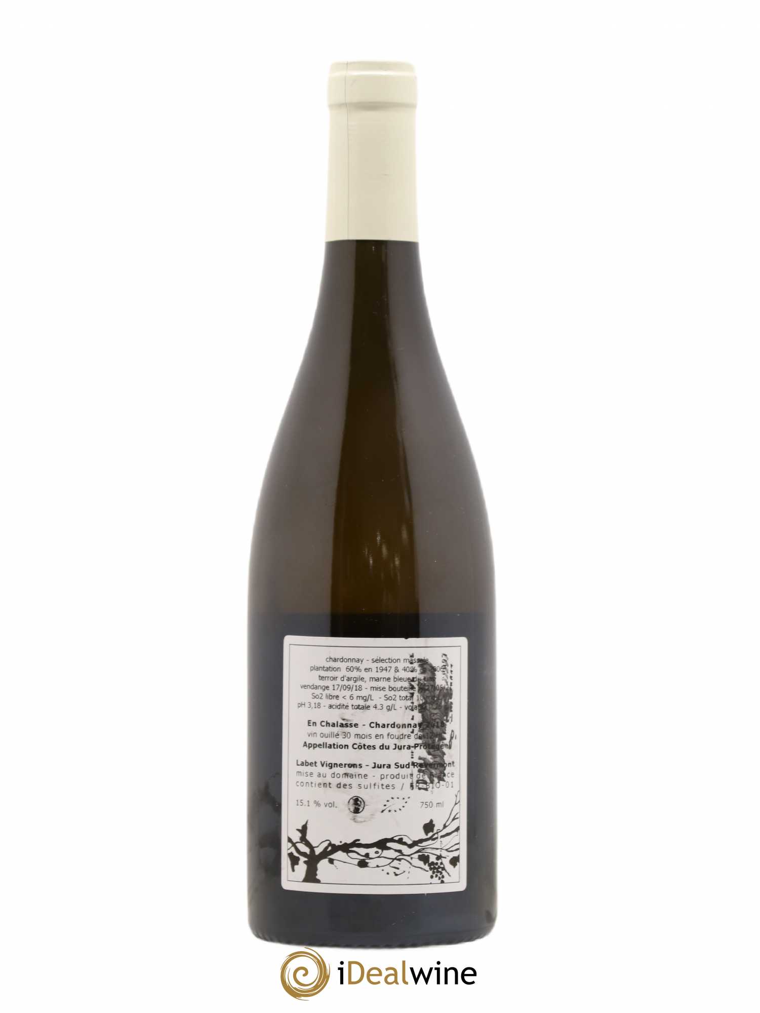 Côtes du Jura Chardonnay En Chalasse Romain - Julien - Charline Labet 2018 - Lot de 1 bouteille - 1