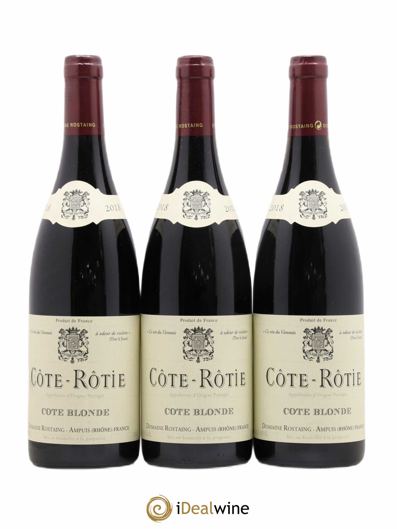 Côte-Rôtie Côte Blonde René Rostaing 2018 - Lot of 3 bottles - 0
