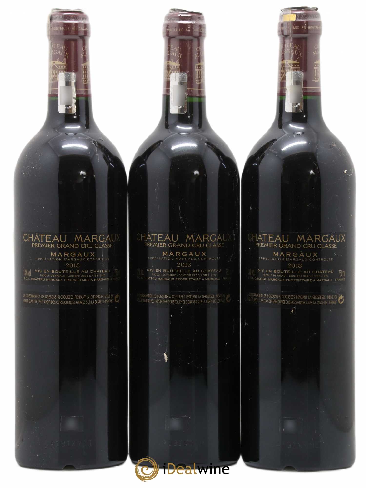 Château Margaux 1er Grand Cru Classé 2013 - Lot de 3 bouteilles - 1