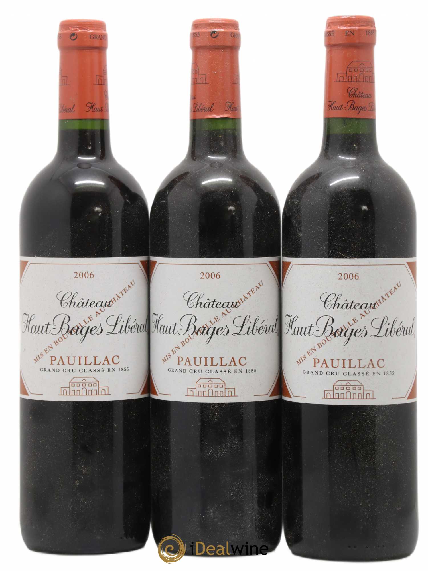 Château Haut Bages Libéral 5ème Grand Cru Classé 2006 - Lot de 3 bouteilles - 0
