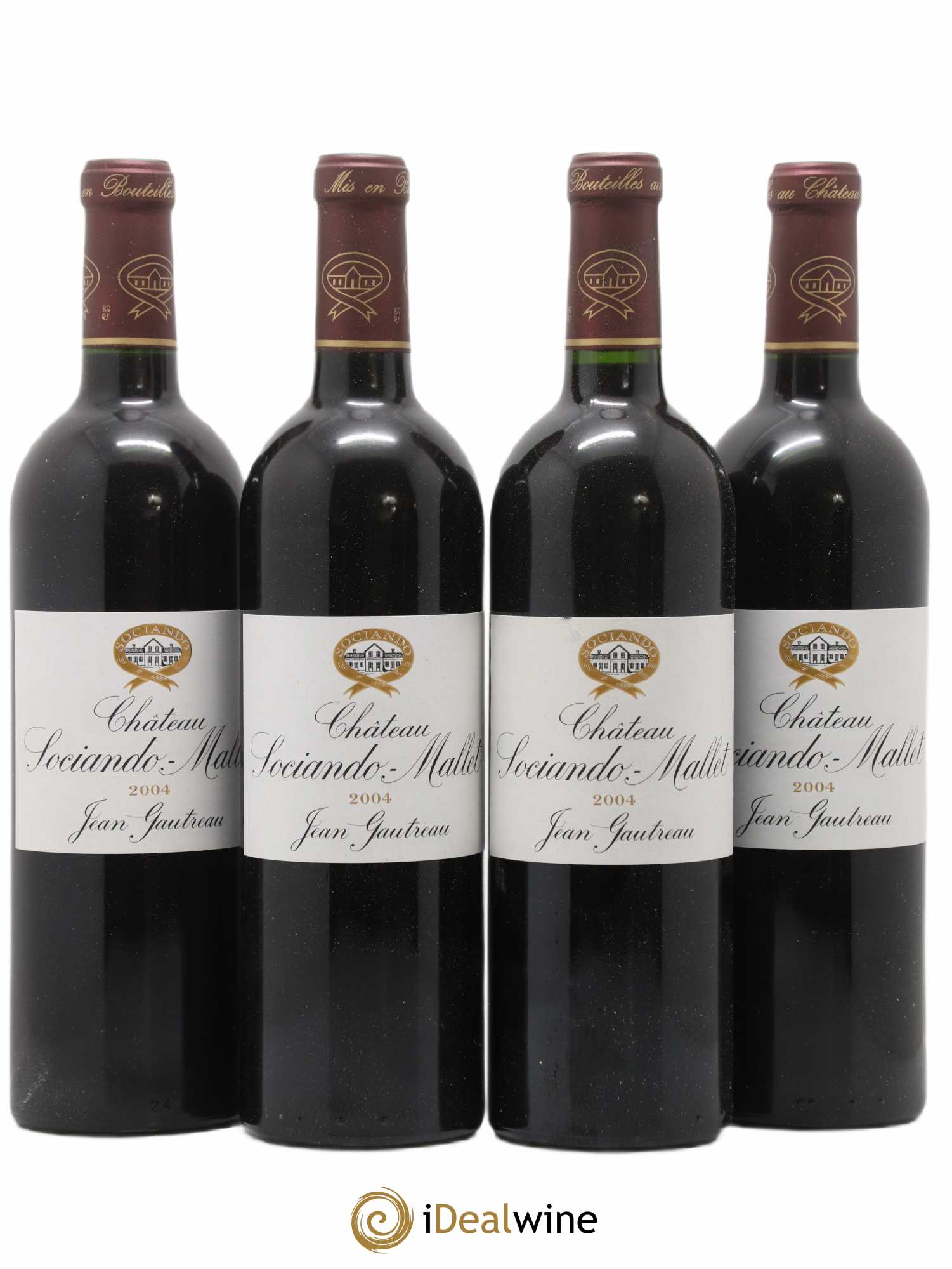 Château Sociando Mallet 2004 - Lot de 4 bouteilles - 0