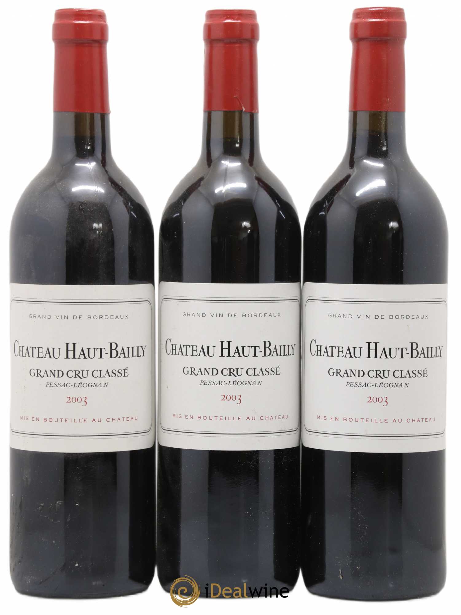 Château Haut-Bailly Cru Classé de Graves 2003 - Lot de 3 bouteilles - 0