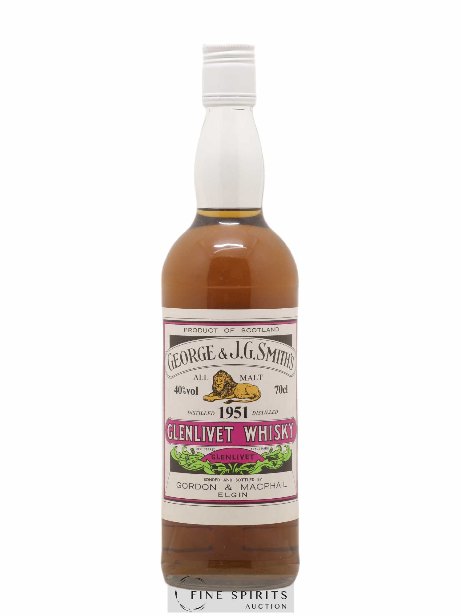 Glenlivet (The) 1951 Gordon & MacPhail George & J.G. Smith's - Lot de 1 bouteille - 1