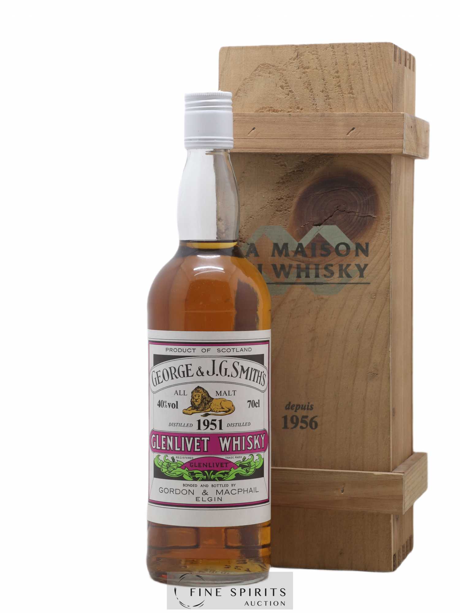 Glenlivet (The) 1951 Gordon & MacPhail George & J.G. Smith's - Lot de 1 bouteille - 0