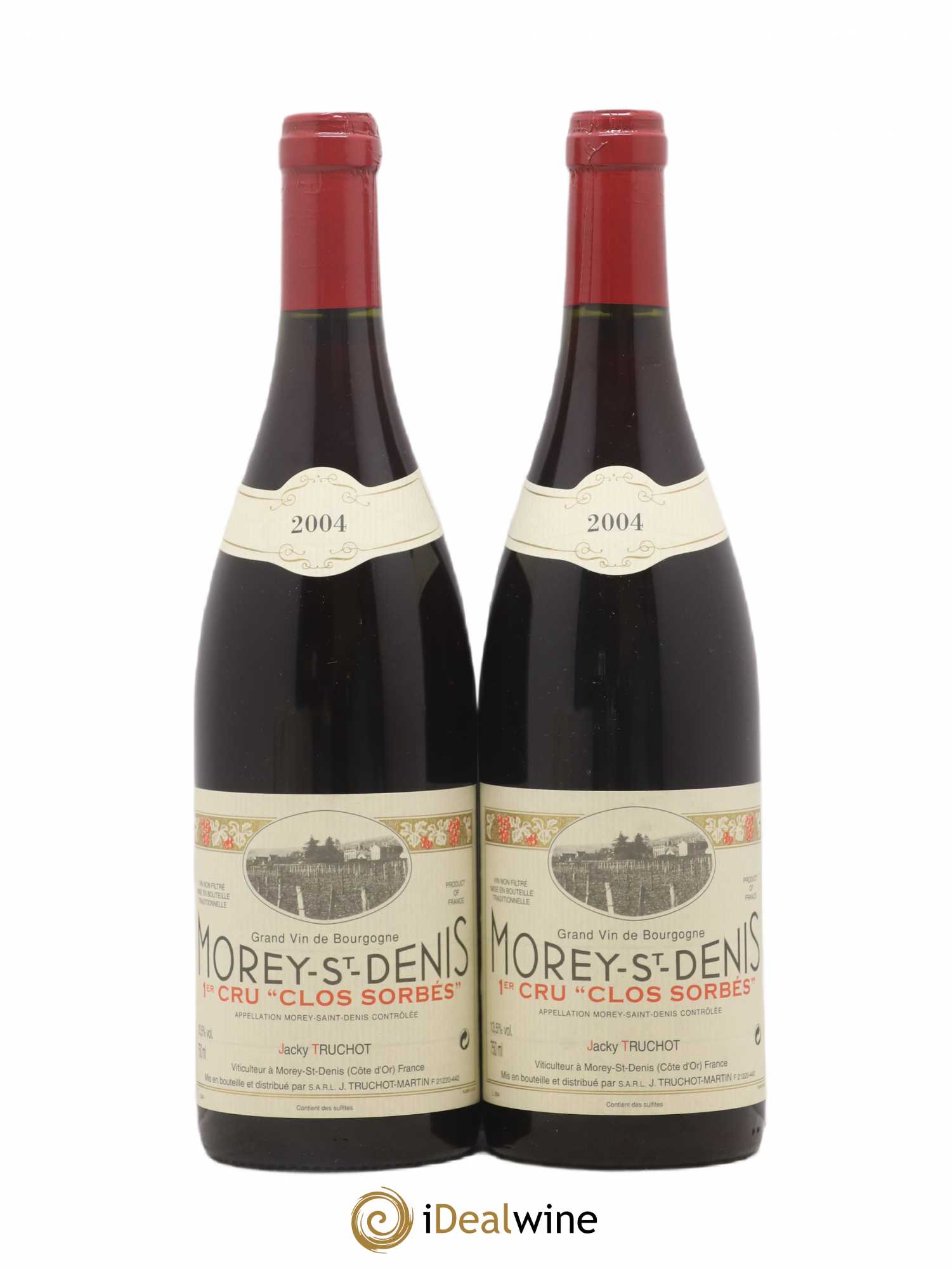 Morey-Saint-Denis 1er Cru Clos Sorbés Jacky Truchot 2004 - Lot de 2 bouteilles - 0