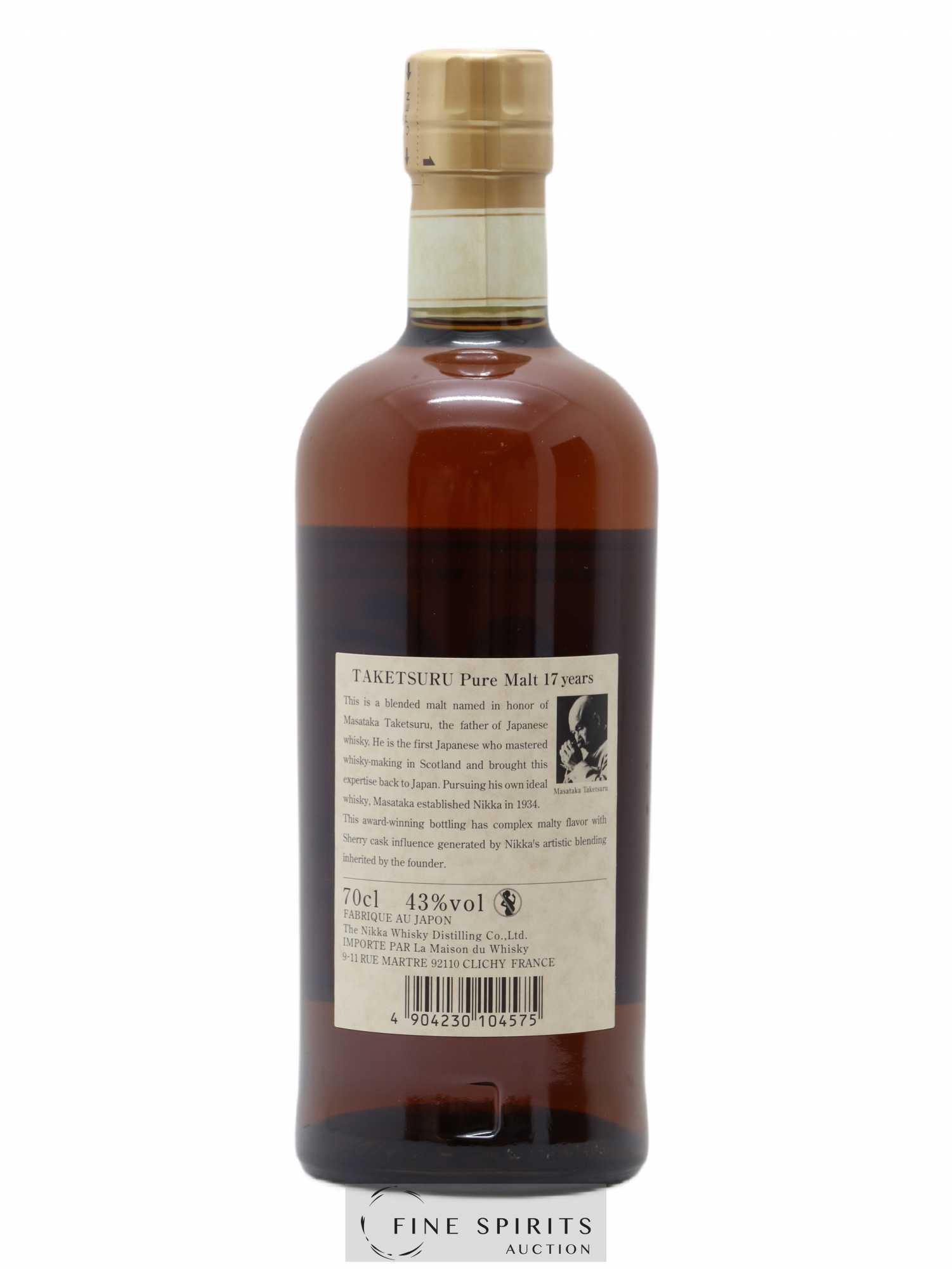 Taketsuru 17 years Of. Pure Malt Nikka Whisky - Posten von 1 Flasche - 2