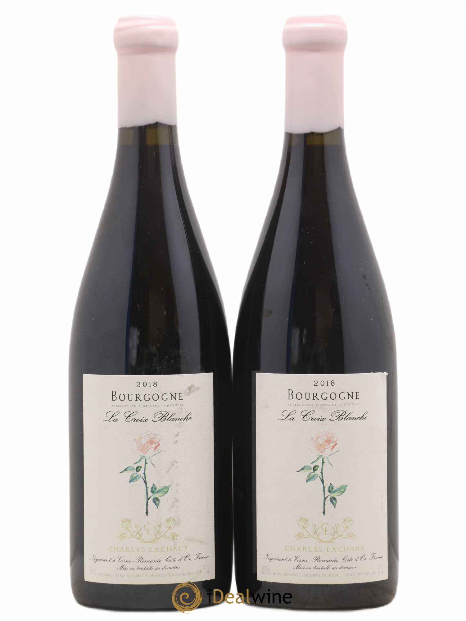 Bourgogne La Croix Blanche Charles Lachaux 2018 - Lot de 2 bouteilles - 0