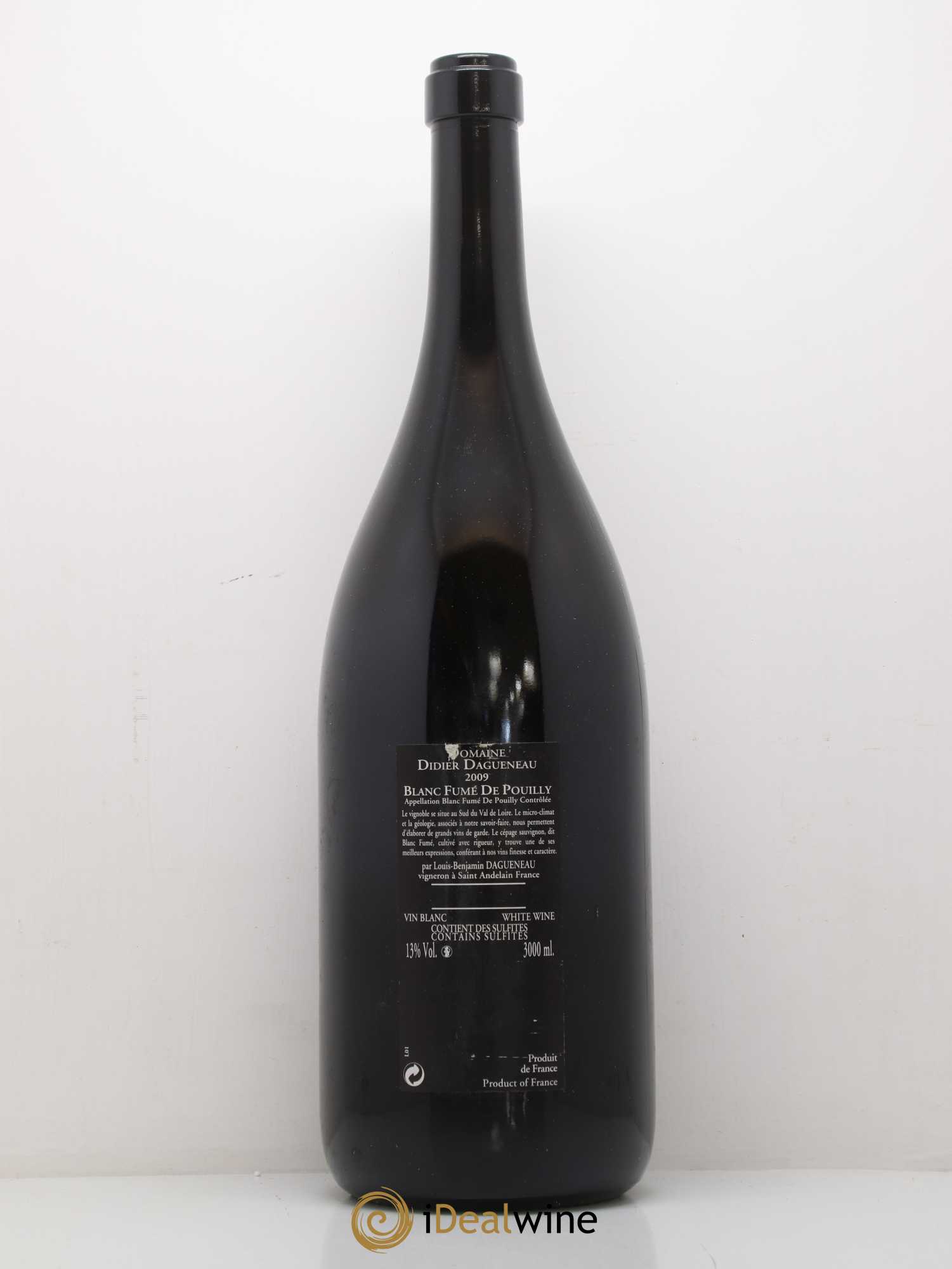 Vin de France (anciennement Pouilly-Fumé) Silex Dagueneau (Domaine Didier - Louis-Benjamin) 2009 - Lot de 1 double magnum - 2