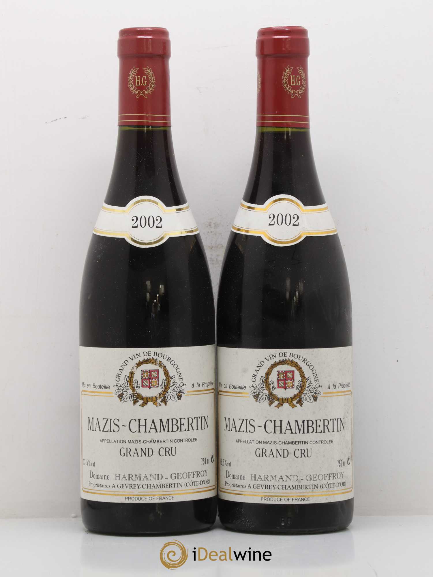Mazis-Chambertin Grand Cru Harmand-Geoffroy (Domaine) 2002 - Lot de 2 bouteilles - 0