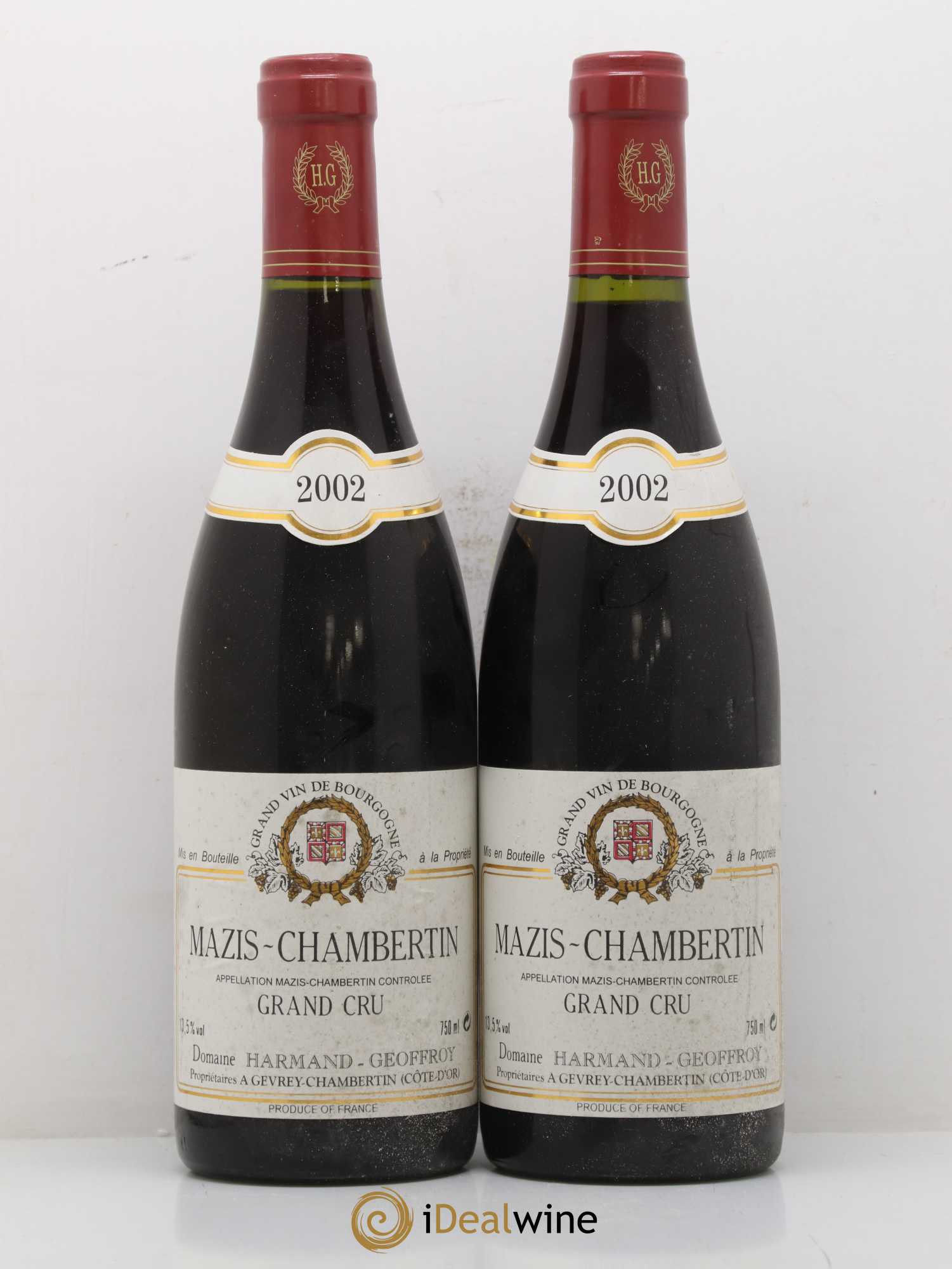Mazis-Chambertin Grand Cru Harmand-Geoffroy (Domaine) 2002 - Lot de 2 bouteilles - 0