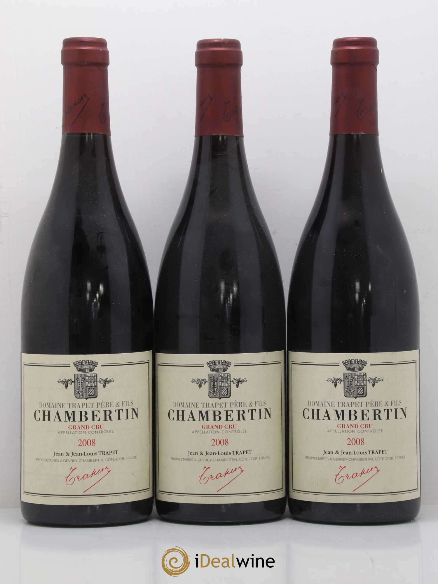 Chambertin Grand Cru Domaine Trapet 2008 - Lot de 3 bouteilles - 0
