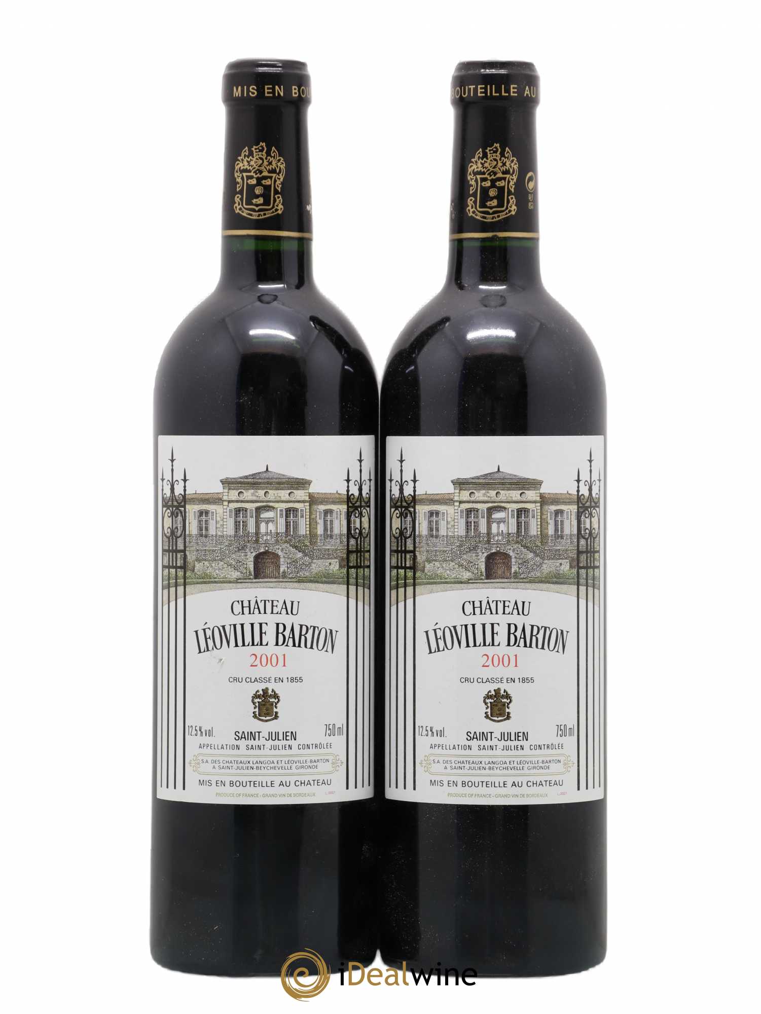 Château Léoville Barton 2ème Grand Cru Classé 2001 - Lot de 2 bouteilles - 0