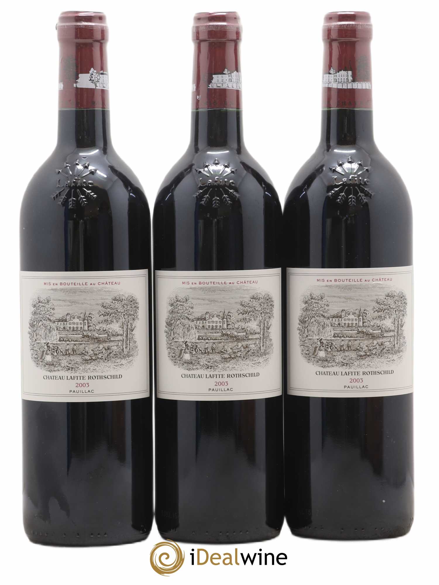 Château Lafite Rothschild 1er Grand Cru Classé 2003 - Lot de 3 bouteilles - 0