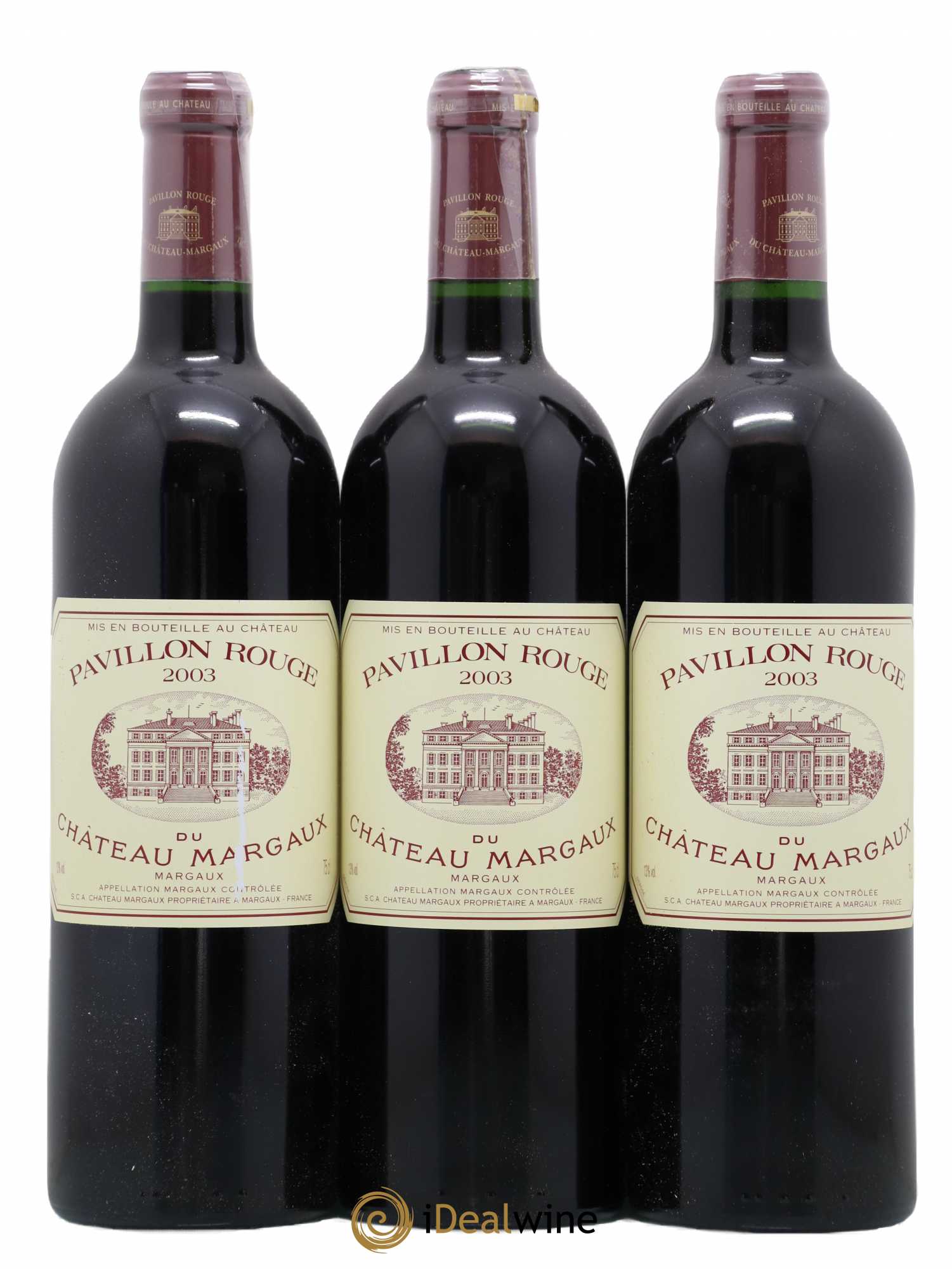 Pavillon Rouge du Château Margaux Second Vin 2003 - Lot de 3 bouteilles - 0