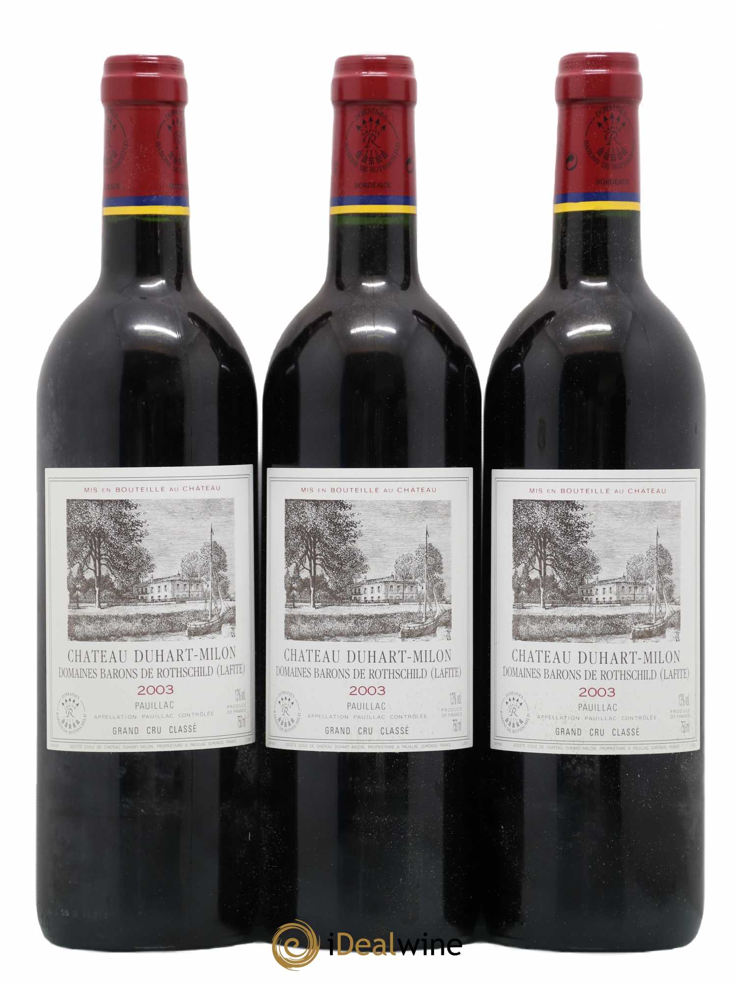 Château Duhart-Milon 4ème Grand Cru Classé 2003 - Lot de 3 bouteilles - 0