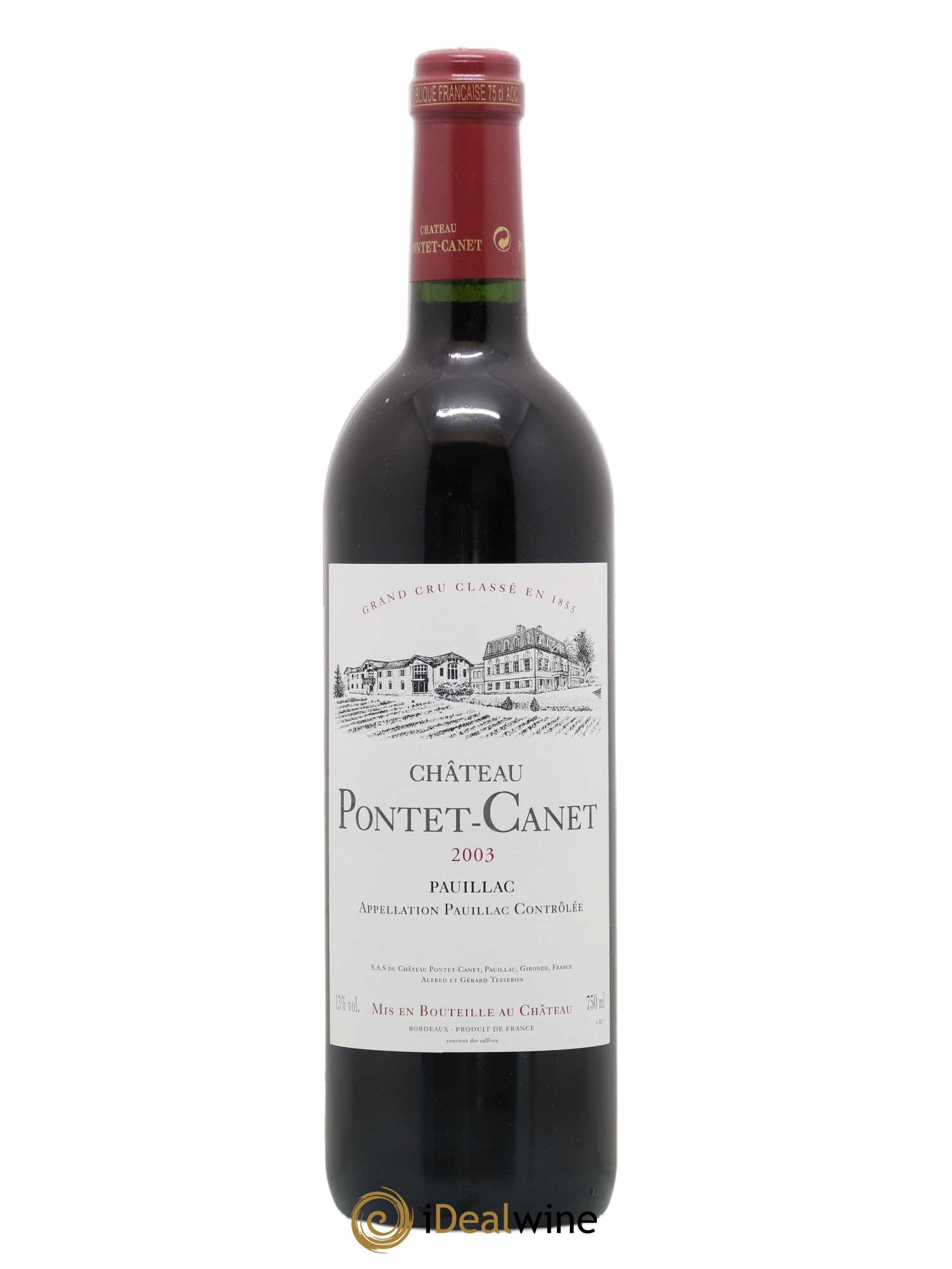Château Pontet Canet 5ème Grand Cru Classé 2003 - Lot de 1 bouteille - 0