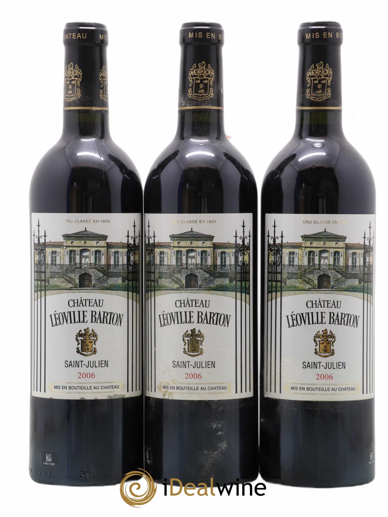 Château Léoville Barton 2ème Grand Cru Classé 2006 - Lot de 3 bouteilles - 0