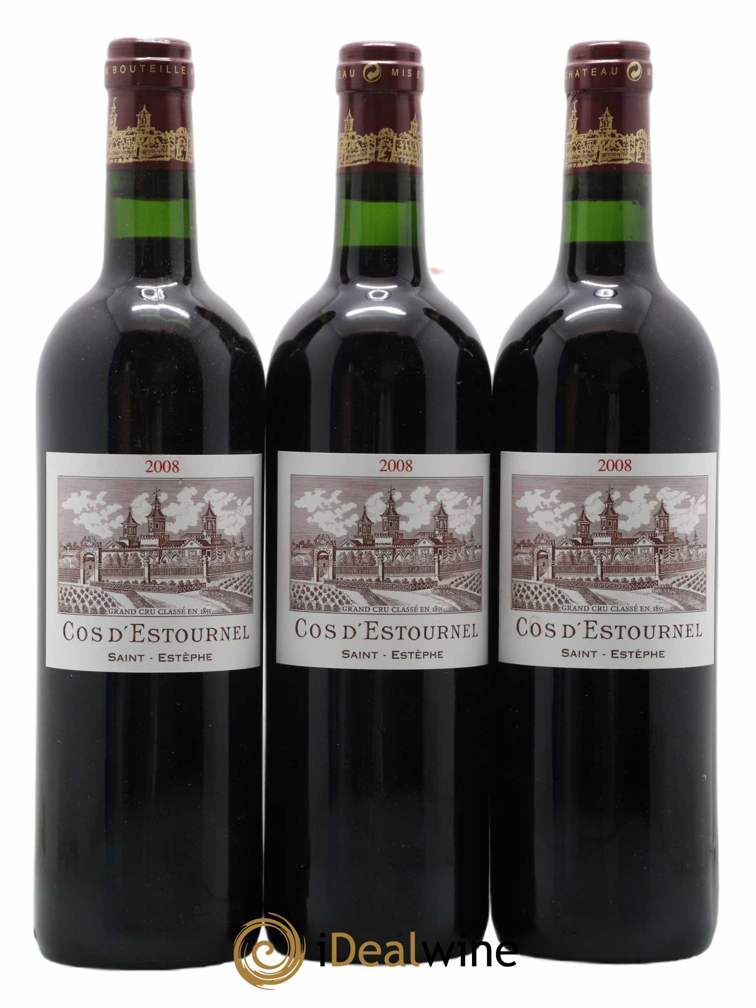 Cos d'Estournel 2ème Grand Cru Classé 2008 - Lot de 3 bouteilles - 0