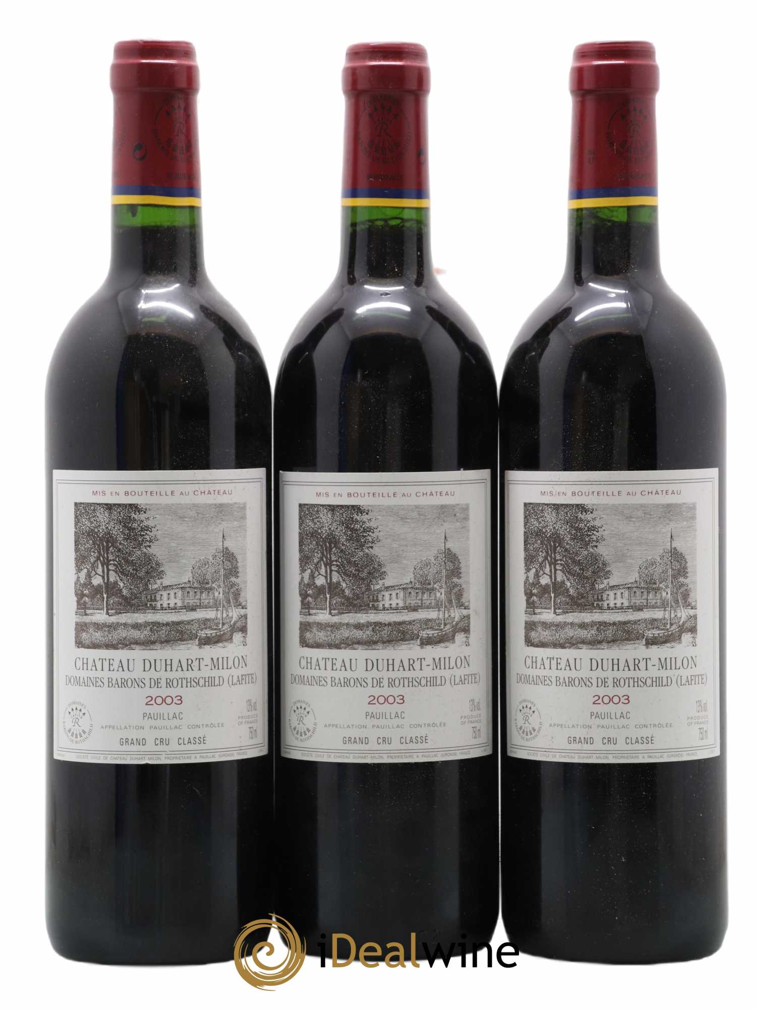 Château Duhart-Milon 4ème Grand Cru Classé 2003 - Lot de 3 bouteilles - 0