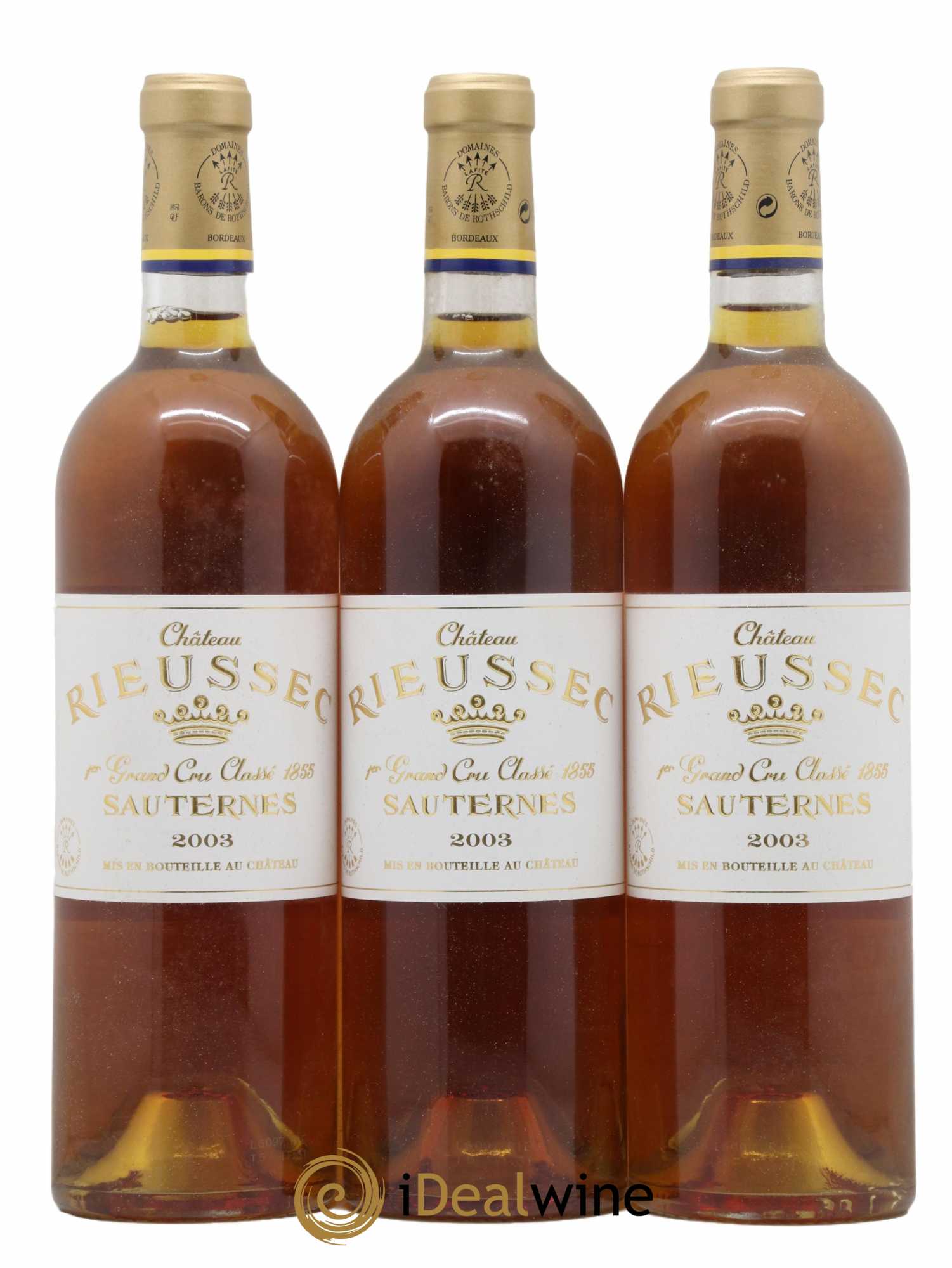 Château Rieussec 1er Grand Cru Classé 2003 - Lotto di 3 bottiglie - 0