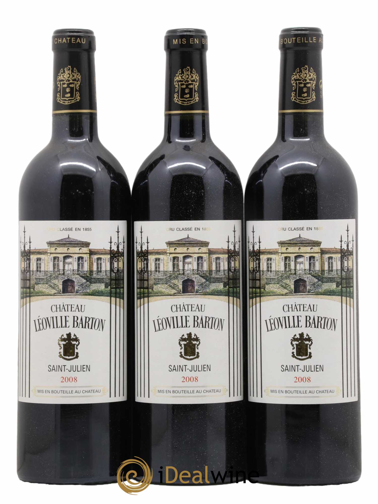 Château Léoville Barton 2ème Grand Cru Classé 2008 - Lot de 3 bouteilles - 0
