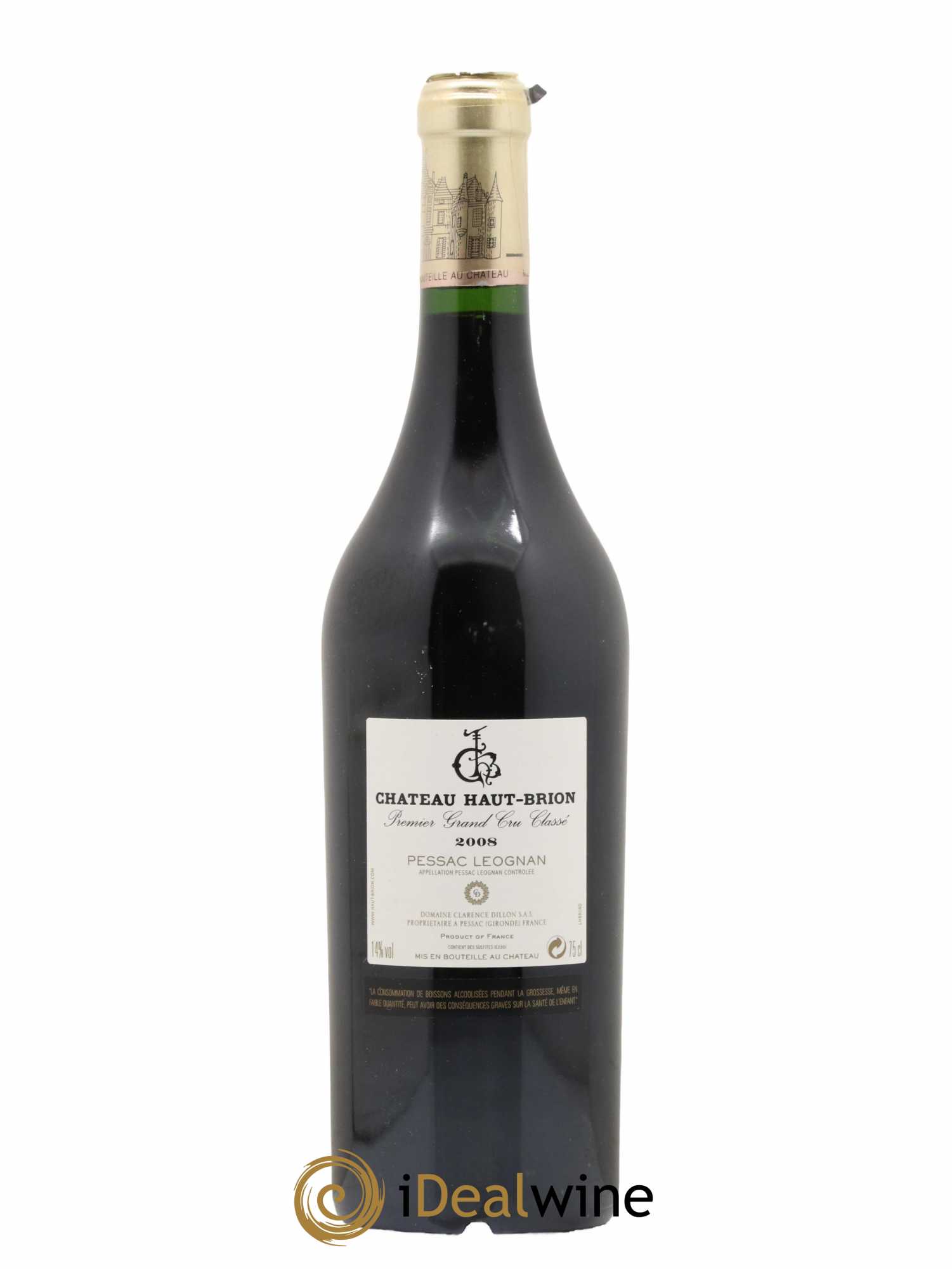 Château Haut Brion 1er Grand Cru Classé 2008 - Lot de 1 bouteille - 1