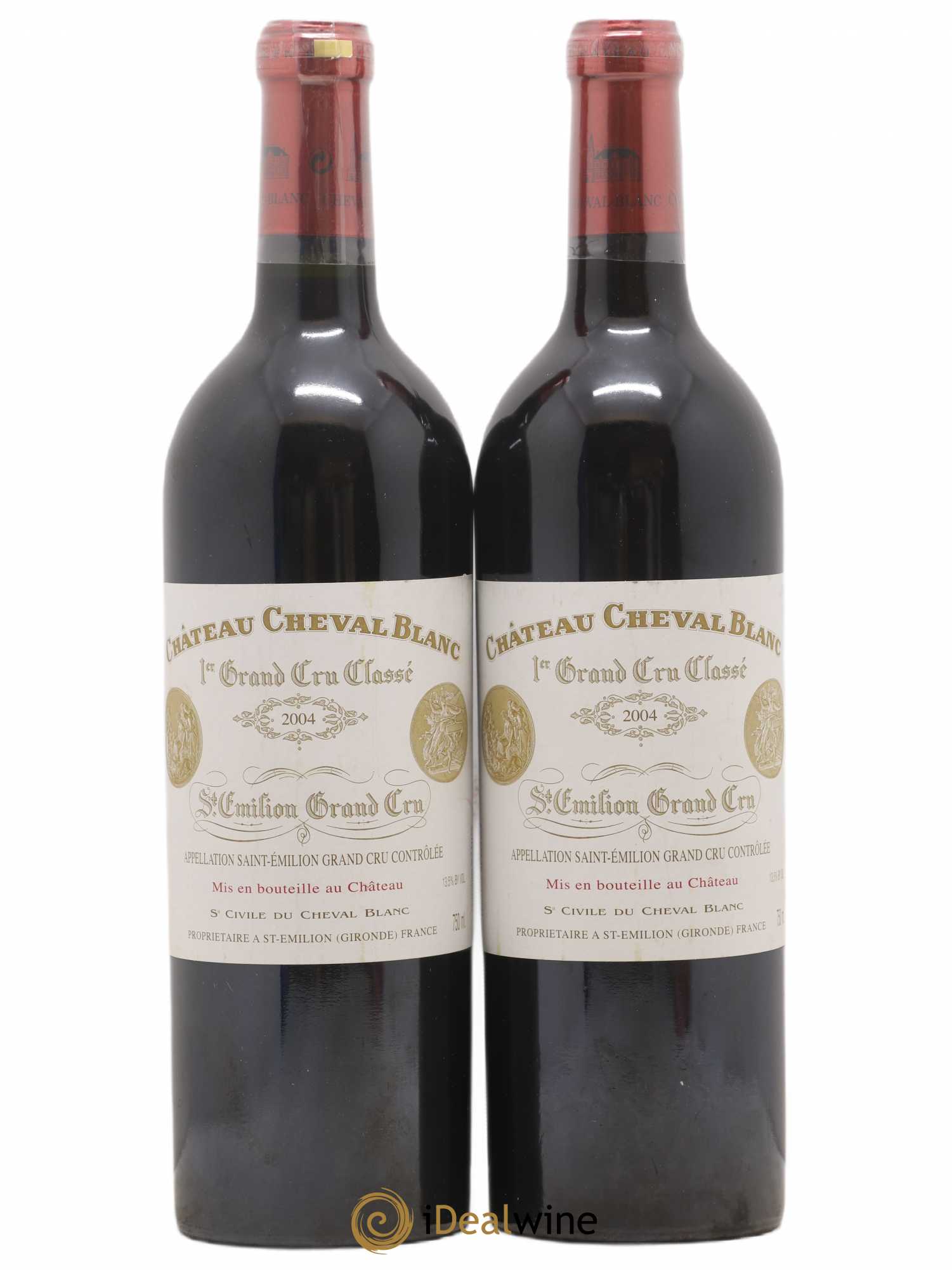Château Cheval Blanc 1er Grand Cru Classé A 2004 - Lot de 2 bouteilles - 0