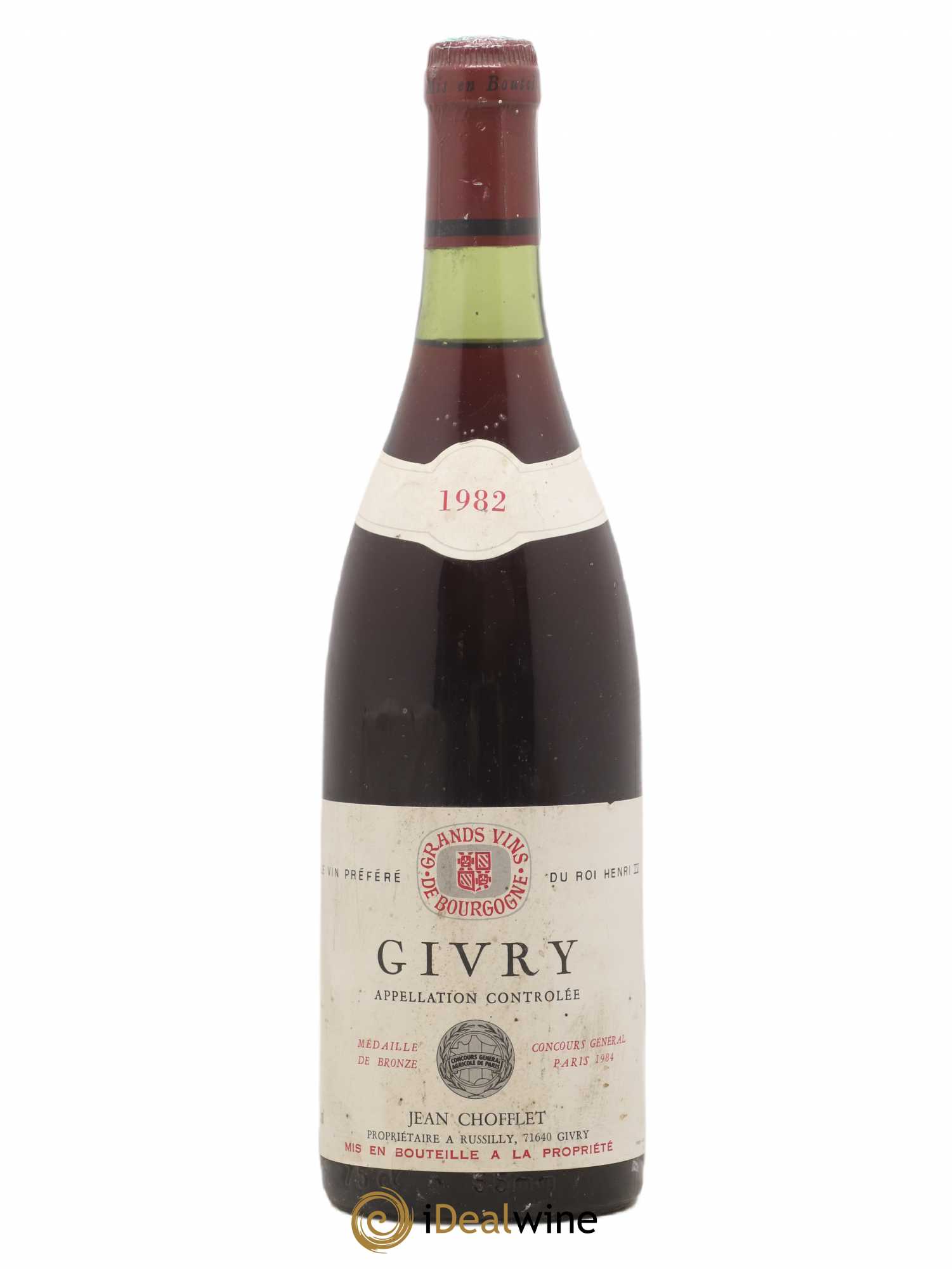 Givry Domaine Jean Choffet 1982 - Posten von 1 Flasche - 0