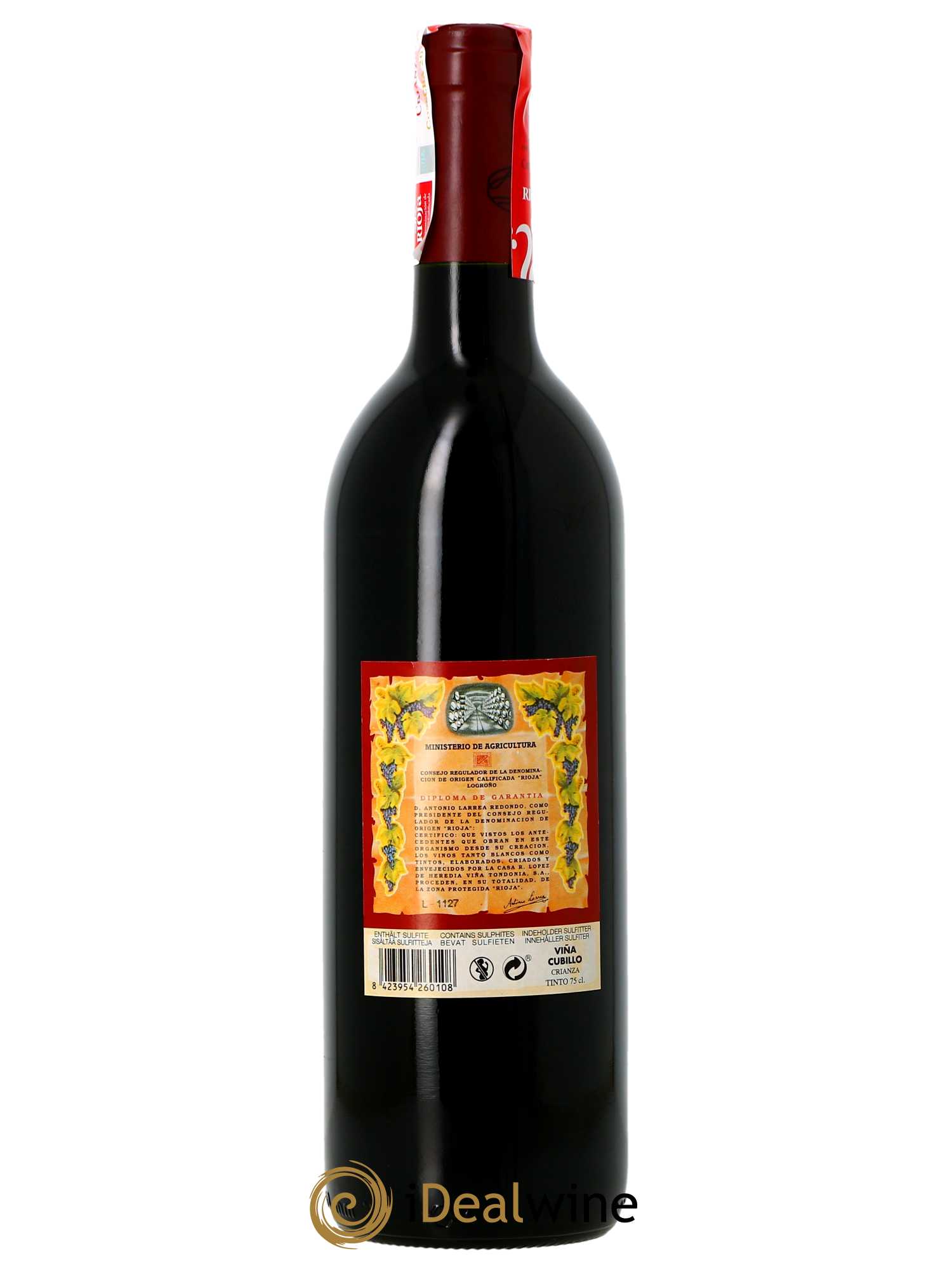 Rioja DOC Viña Cubillo Crianza Vina Tondonia R. Lopez de Heredia 2015 - Lot de 1 bouteille - 1