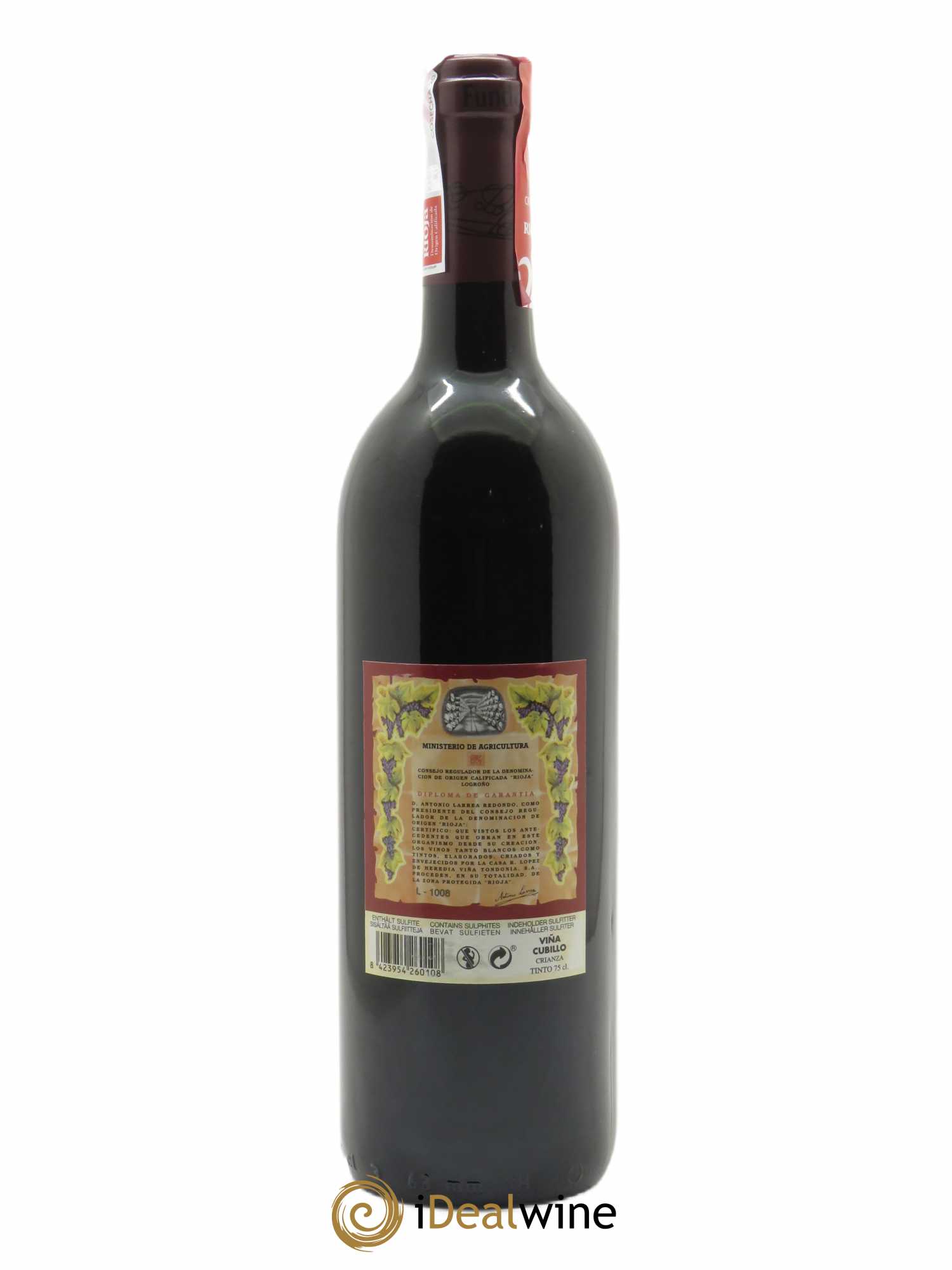Rioja DOC Viña Cubillo Crianza Vina Tondonia R. Lopez de Heredia 2013 - Posten von 1 Flasche - 1