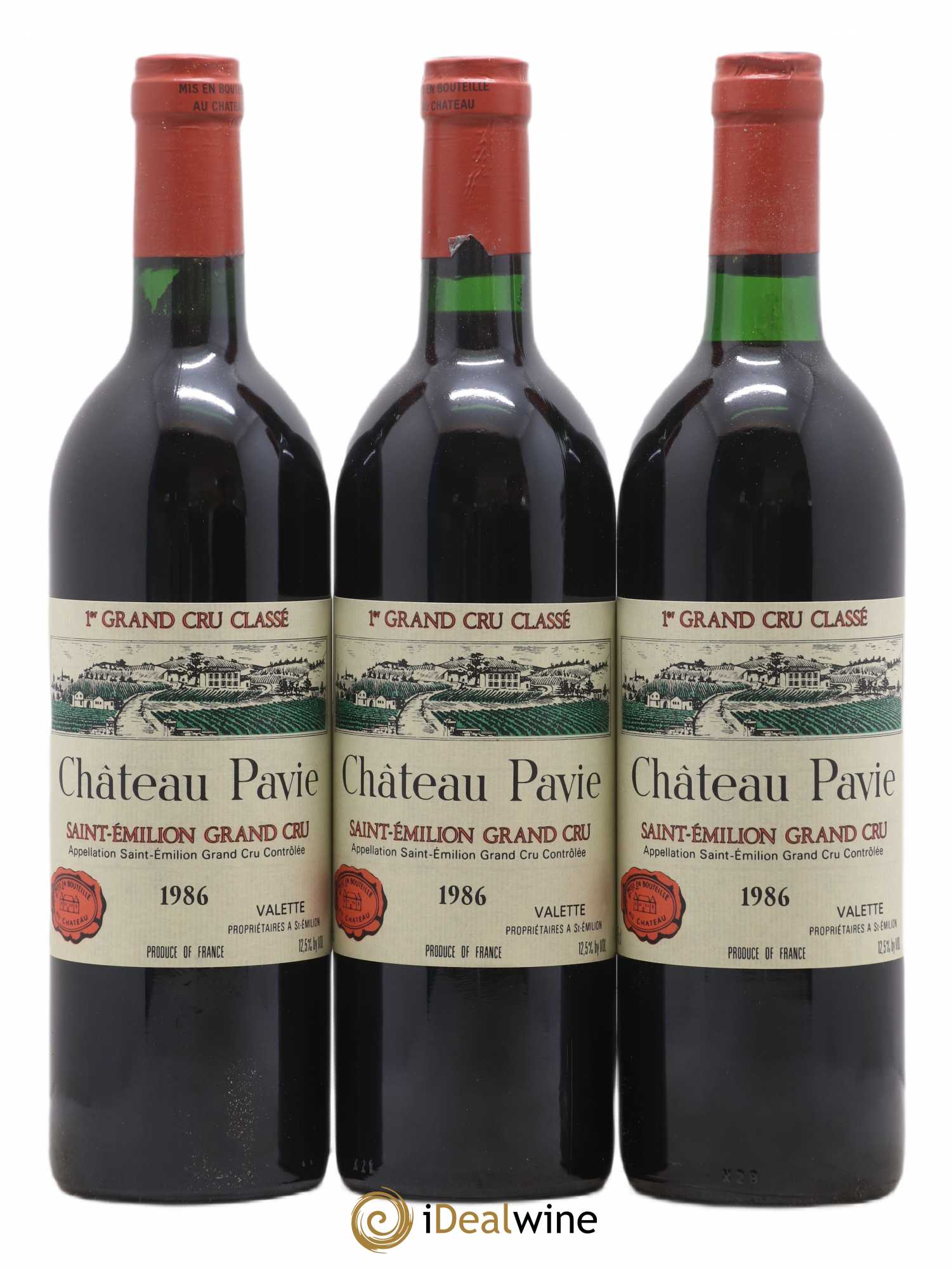Château Pavie 1er Grand Cru Classé A 1986 - Lot de 3 bouteilles - 0