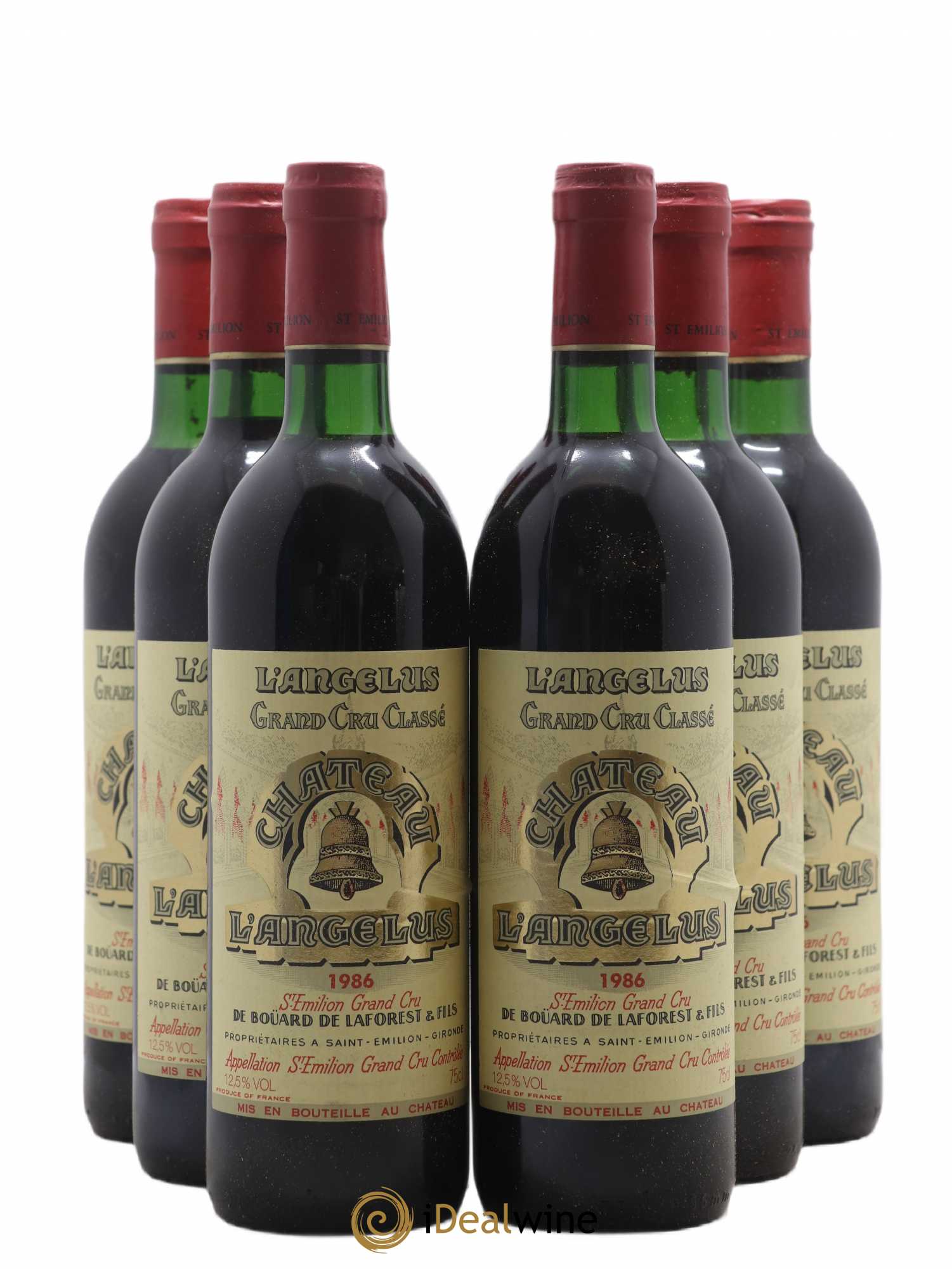 Château Angélus 1er Grand Cru Classé A 1986 - Lot de 6 bouteilles - 0