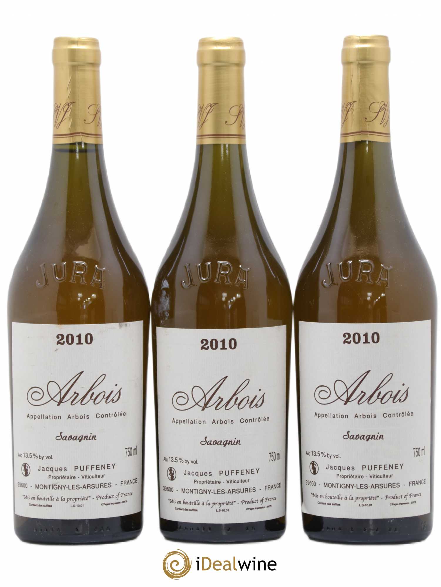 Arbois Savagnin Jacques Puffeney 2010 - Lot de 3 bouteilles - 0