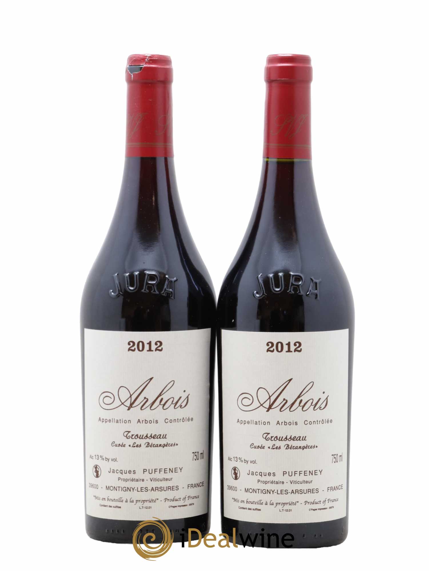 Arbois Trousseau Cuvée Les Bérangères Jacques Puffeney 2012 - Lot of 2 bottles - 0