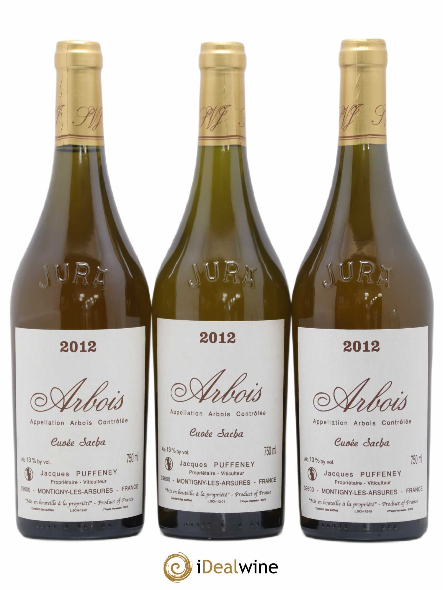 Arbois Cuvée Sacha Jacques Puffeney 2012 - Lot de 3 bouteilles - 0