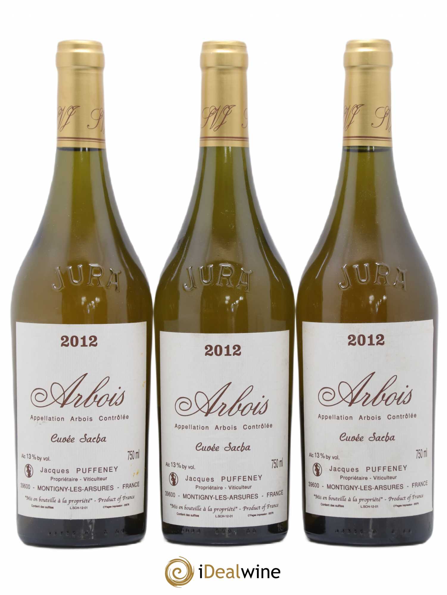 Arbois Cuvée Sacha Jacques Puffeney 2012 - Lot de 3 bouteilles - 0