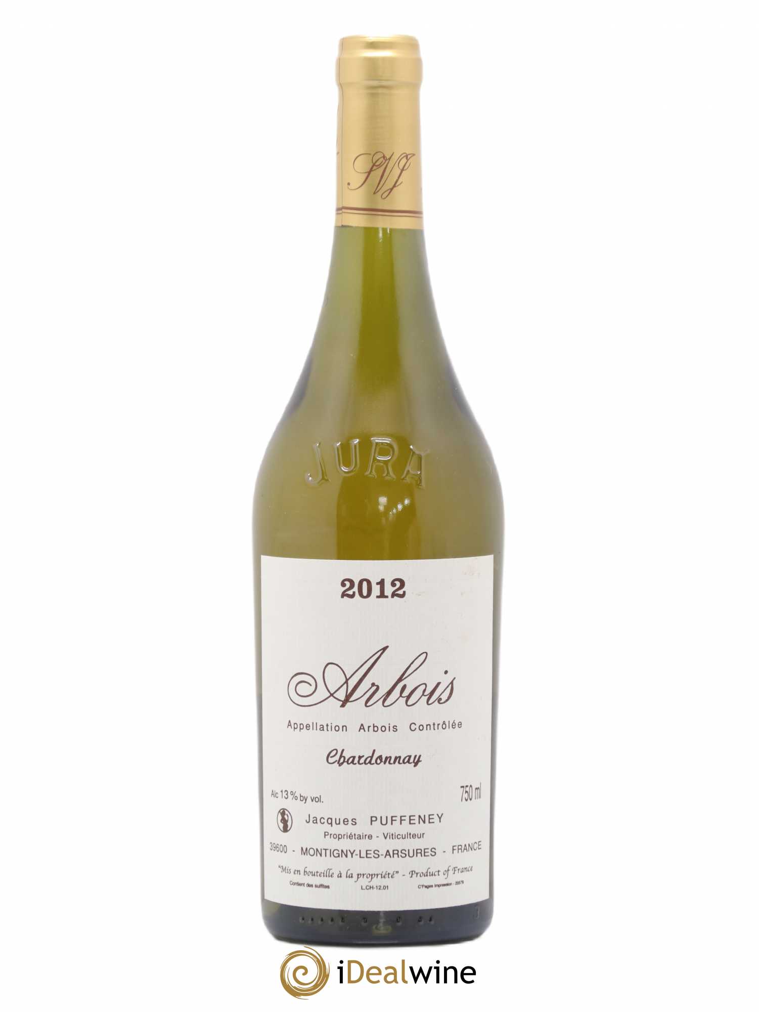 Arbois Chardonnay Jacques Puffeney 2012 - Lot de 1 bouteille - 0
