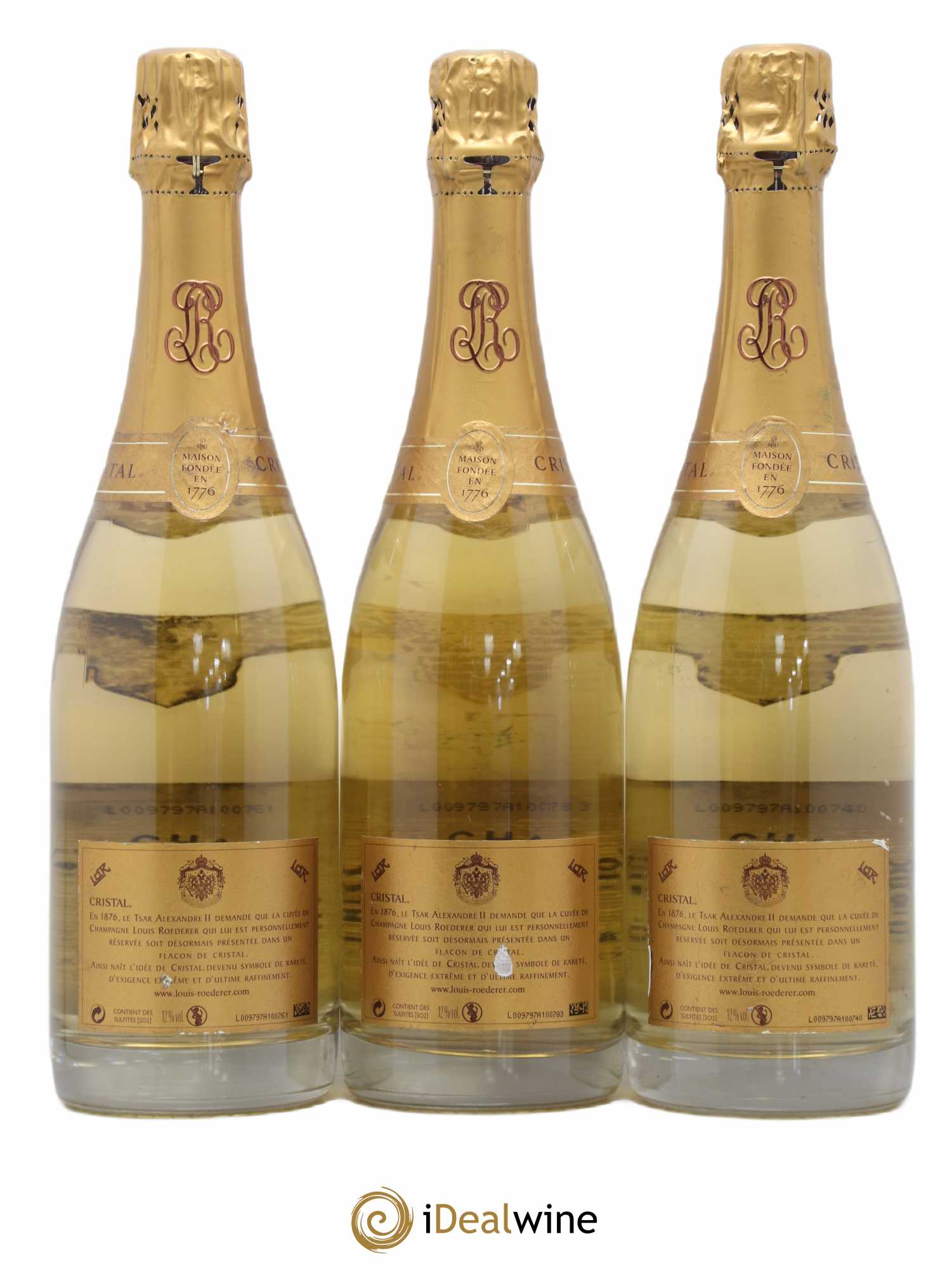 Cristal Louis Roederer 2006 - Lot de 3 bouteilles - 1