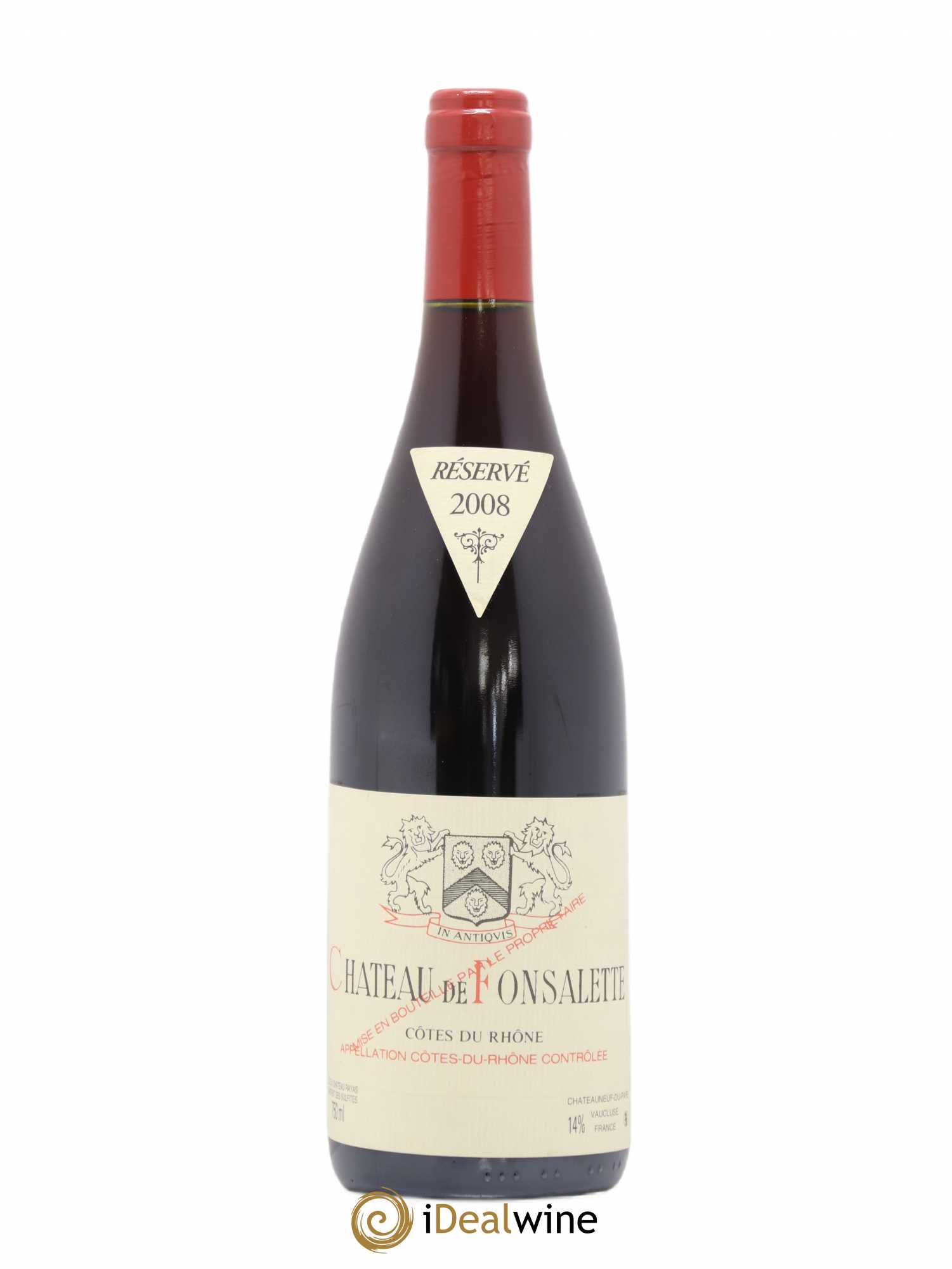 Côtes-du-Rhône Château de Fonsalette Emmanuel Reynaud 2008 - Lot de 1 bouteille - 0
