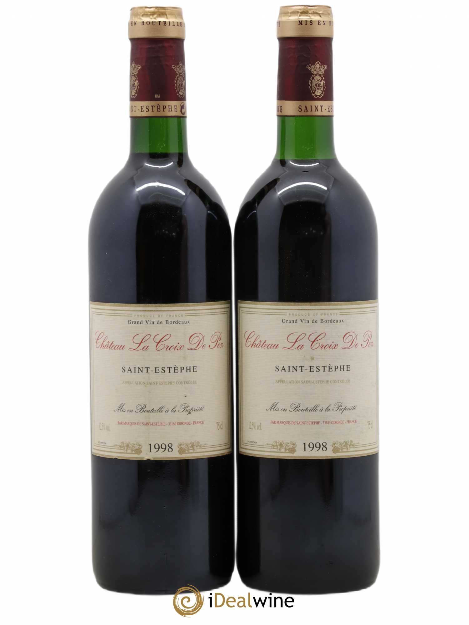 Saint-Estèphe La Croix de Pez 1998 - Posten von 2 Flaschen - 0