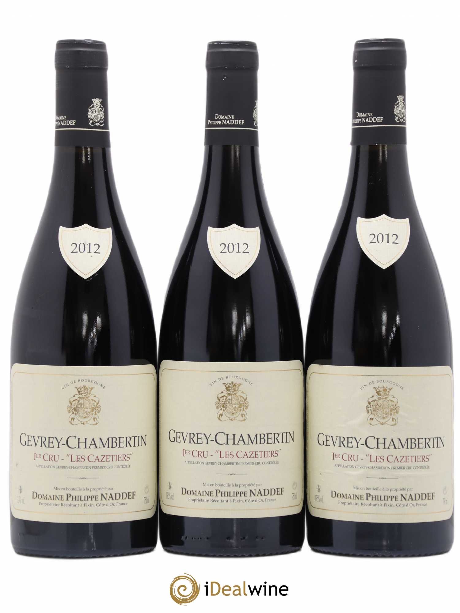 Gevrey-Chambertin 1er Cru Les Cazetiers Domaine Philippe Naddef 2012 - Posten von 3 Flaschen - 0