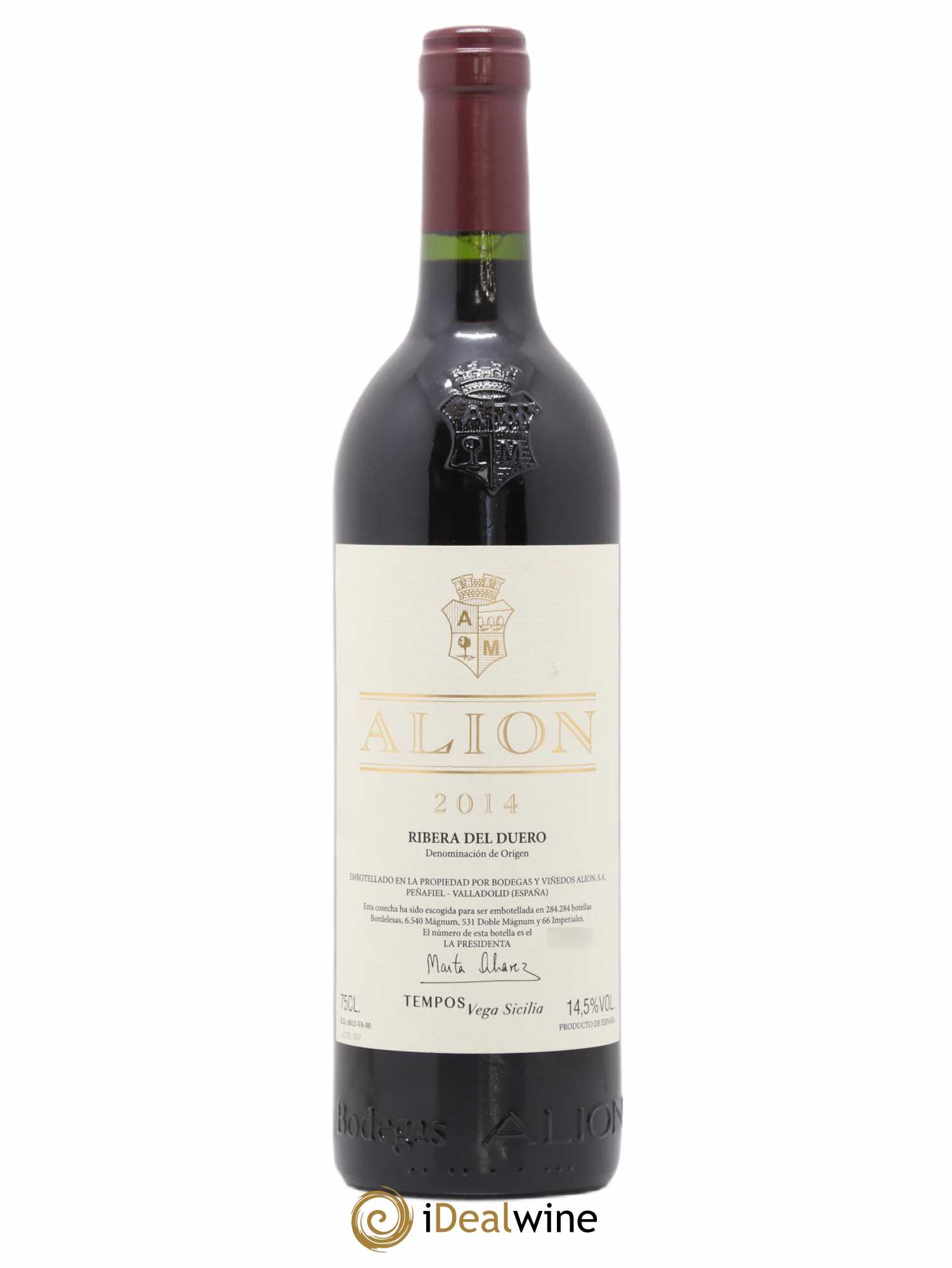 Ribera Del Duero DO Vega Sicilia Alion Famille Alvarez 2014 - Lot de 1 bouteille - 0