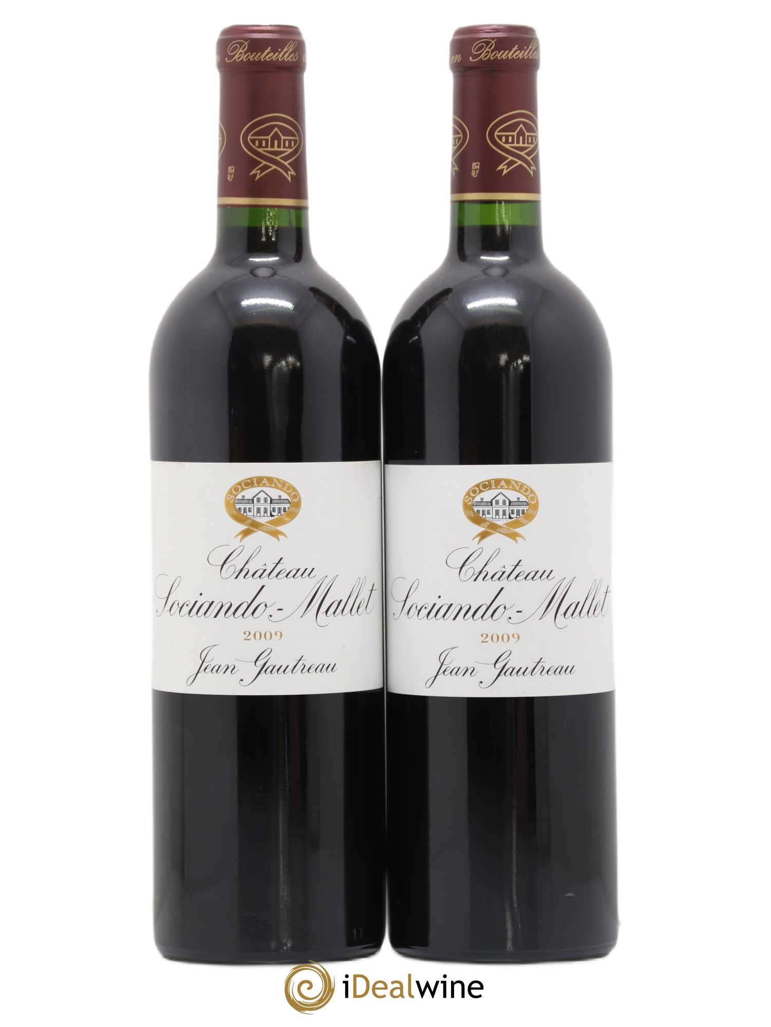 Château Sociando Mallet 2009 - Lot de 2 bouteilles - 0