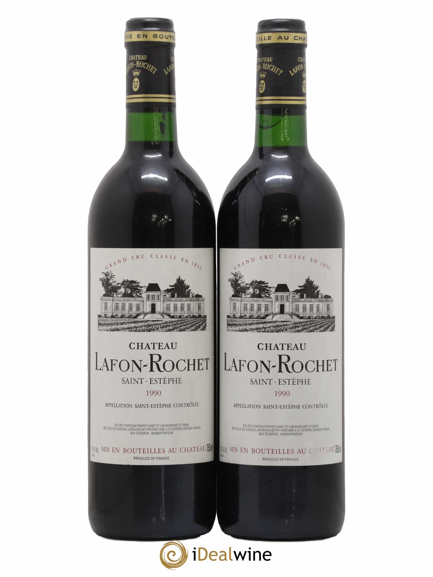 Château Lafon Rochet 4ème Grand Cru Classé 1990 - Lot de 2 bouteilles - 0