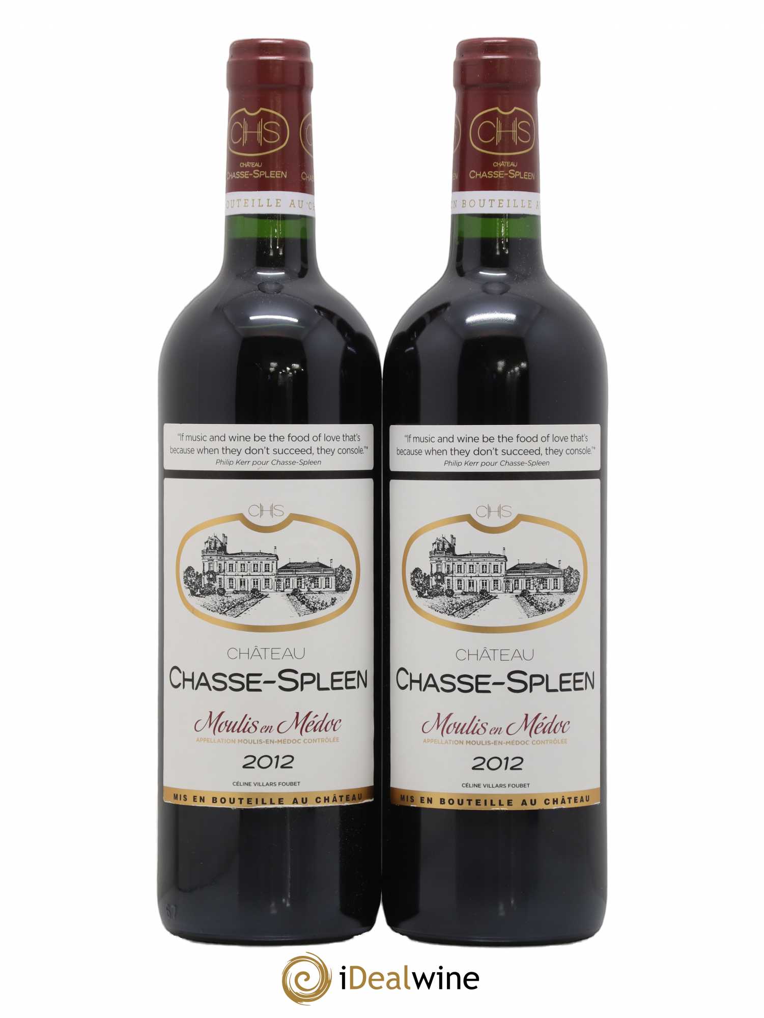 Château Chasse Spleen 2012 - Lot de 2 bouteilles - 0