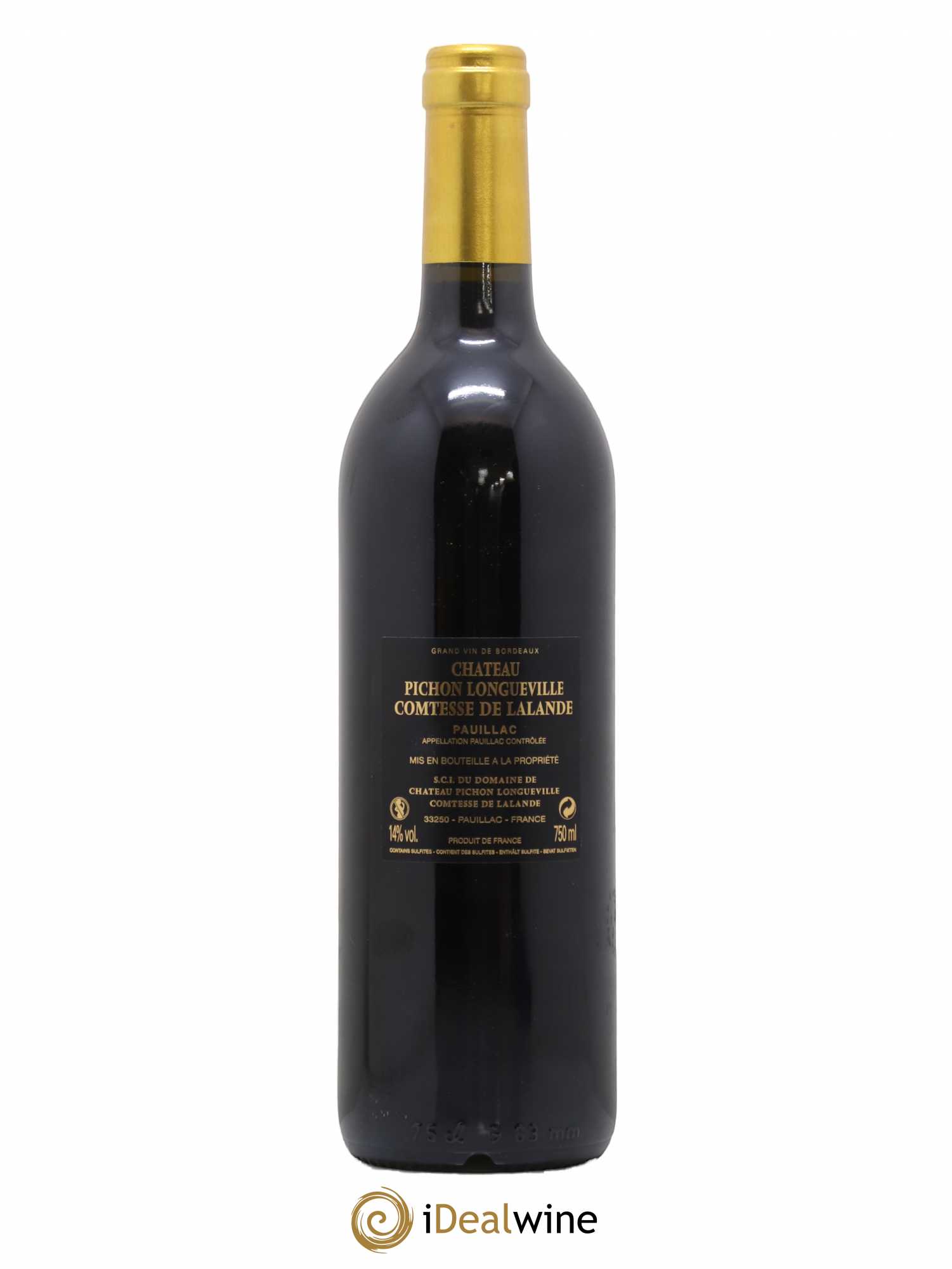 Château Pichon Longueville Comtesse de Lalande 2ème Grand Cru Classé 2010 - Lot de 1 bouteille - 1