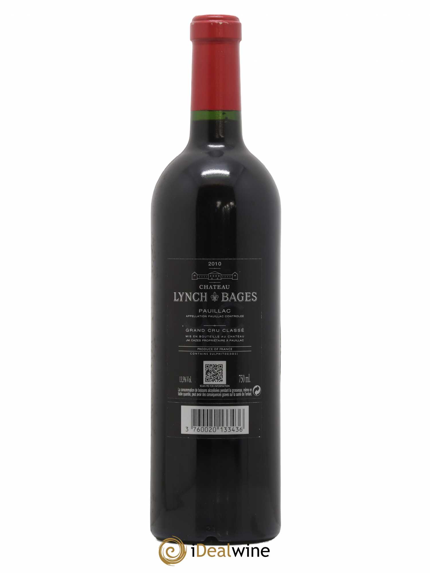 Château Lynch Bages 5ème Grand Cru Classé 2010 - Lot de 1 bouteille - 1